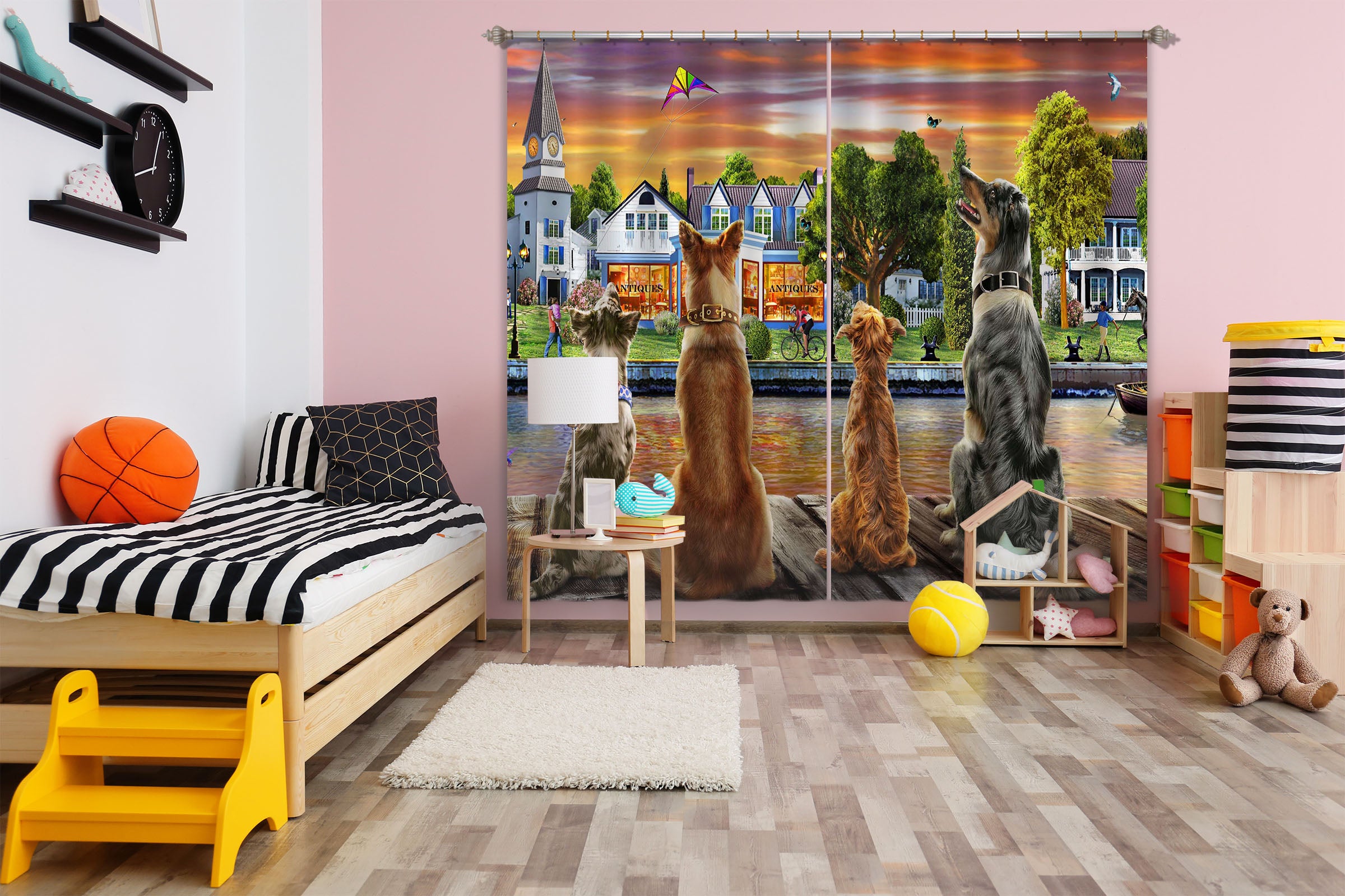 3D Watchdog 062 Adrian Chesterman Curtain Curtains Drapes