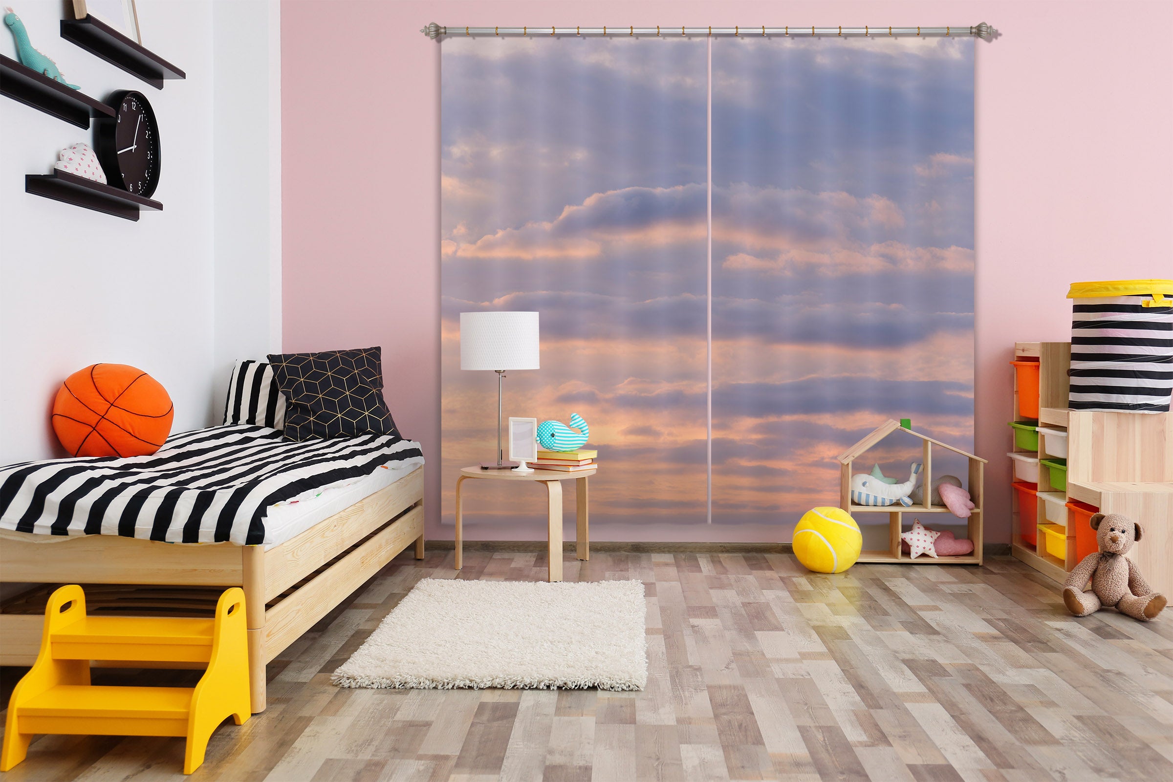 3D Clouds Sky 6405 Assaf Frank Curtain Curtains Drapes