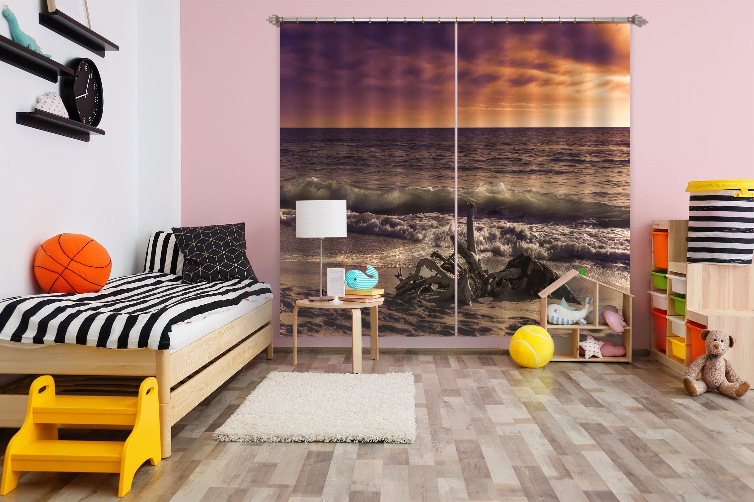 3D Beach Waves 160 Marco Carmassi Curtain Curtains Drapes