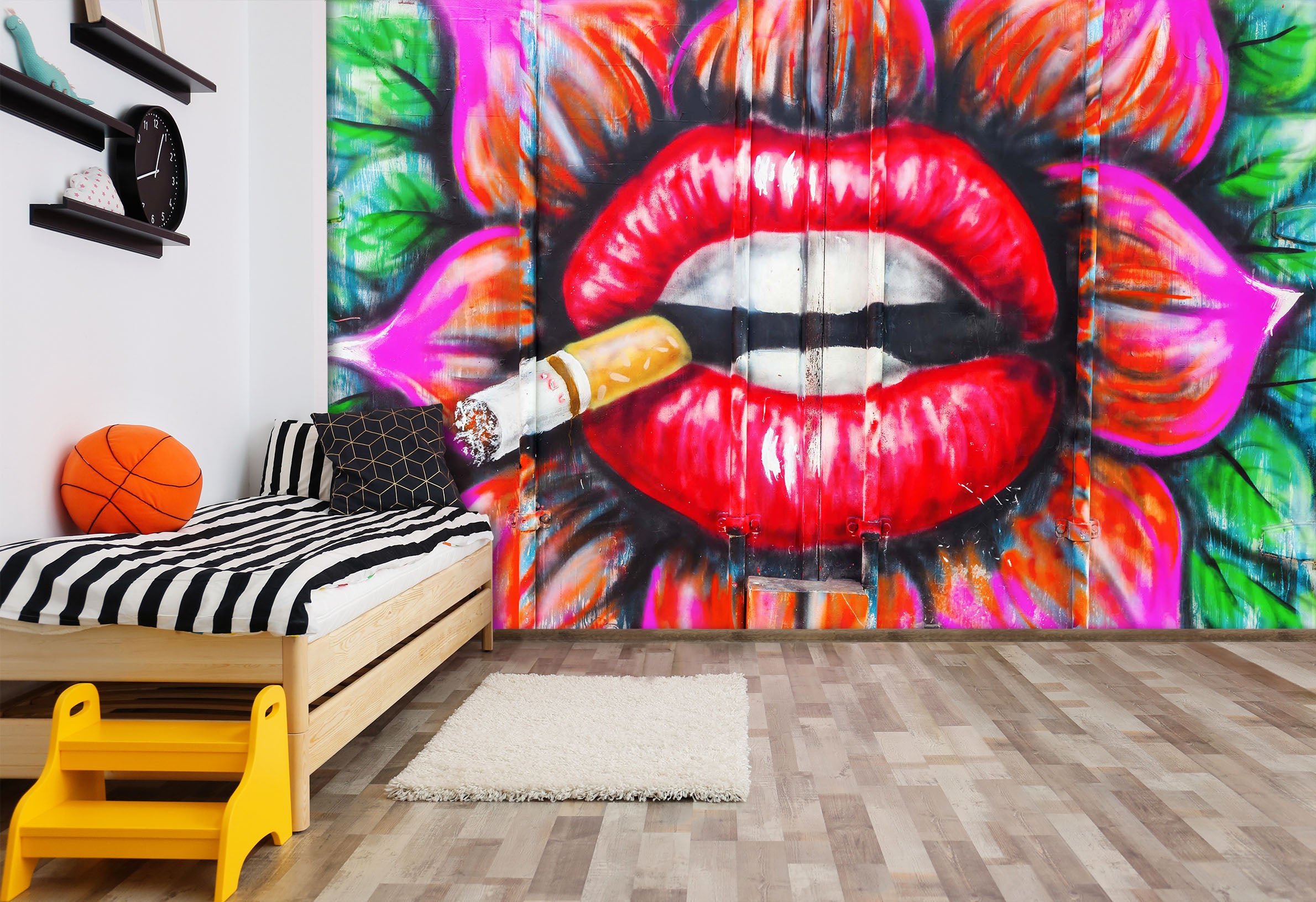 3D Lip Cigarette 1668 Wall Murals