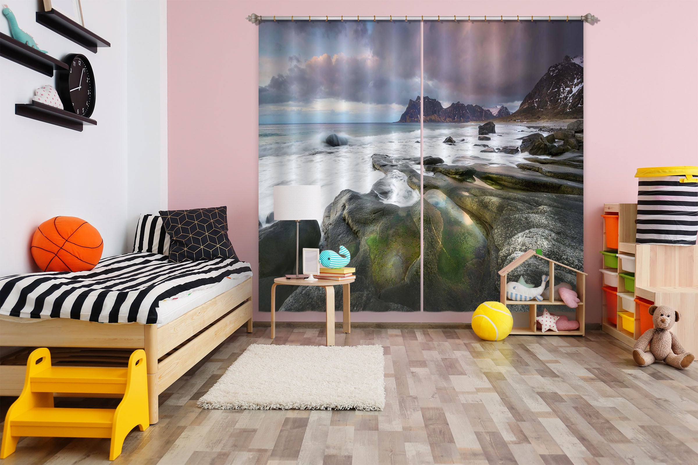 3D River Stones 142 Marco Carmassi Curtain Curtains Drapes