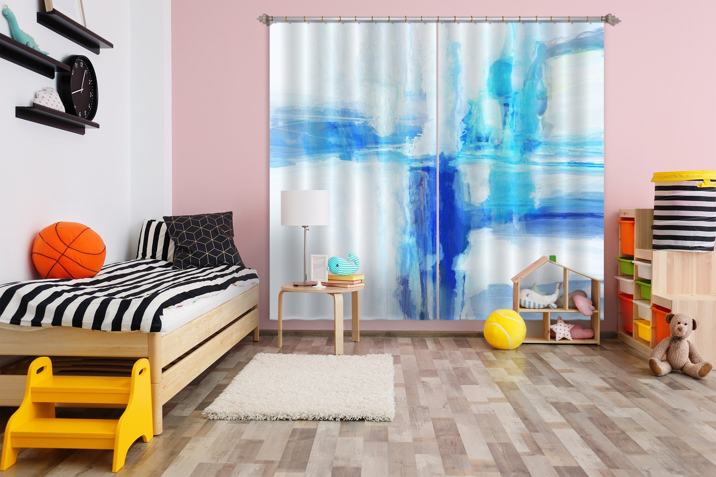3D Blue Dream 063 Michael Tienhaara Curtain Curtains Drapes Wallpaper AJ Wallpaper 