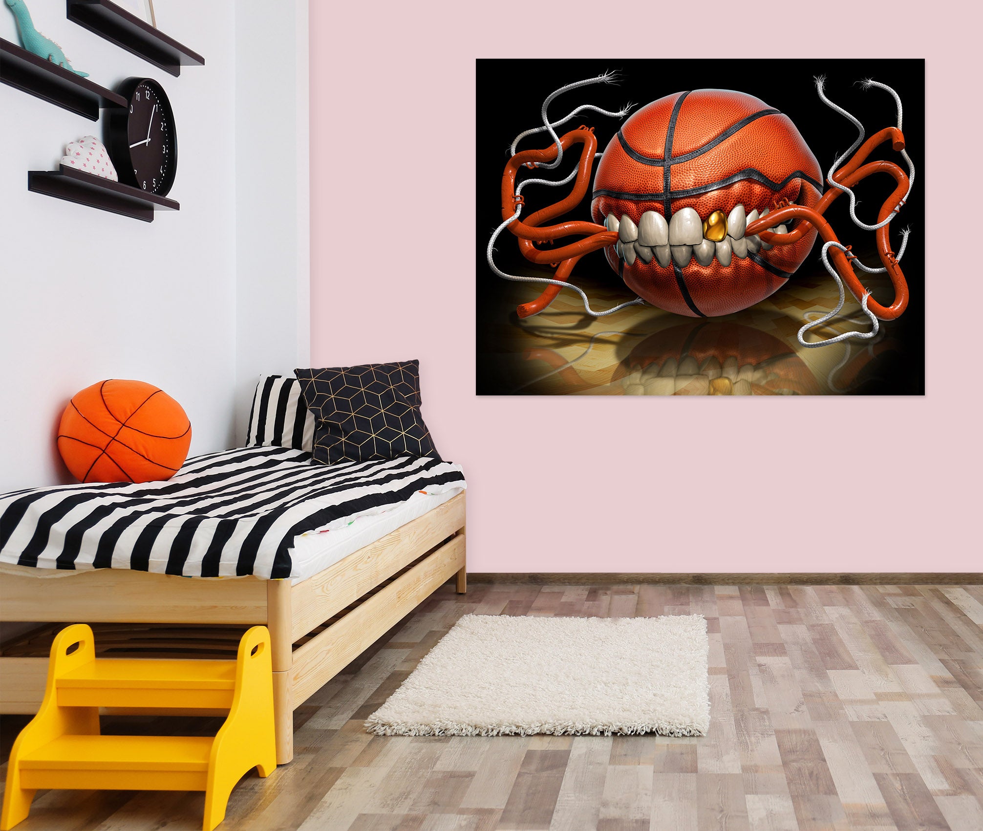 3D Clown Basketball 4561 Tom Wood Wall Sticker