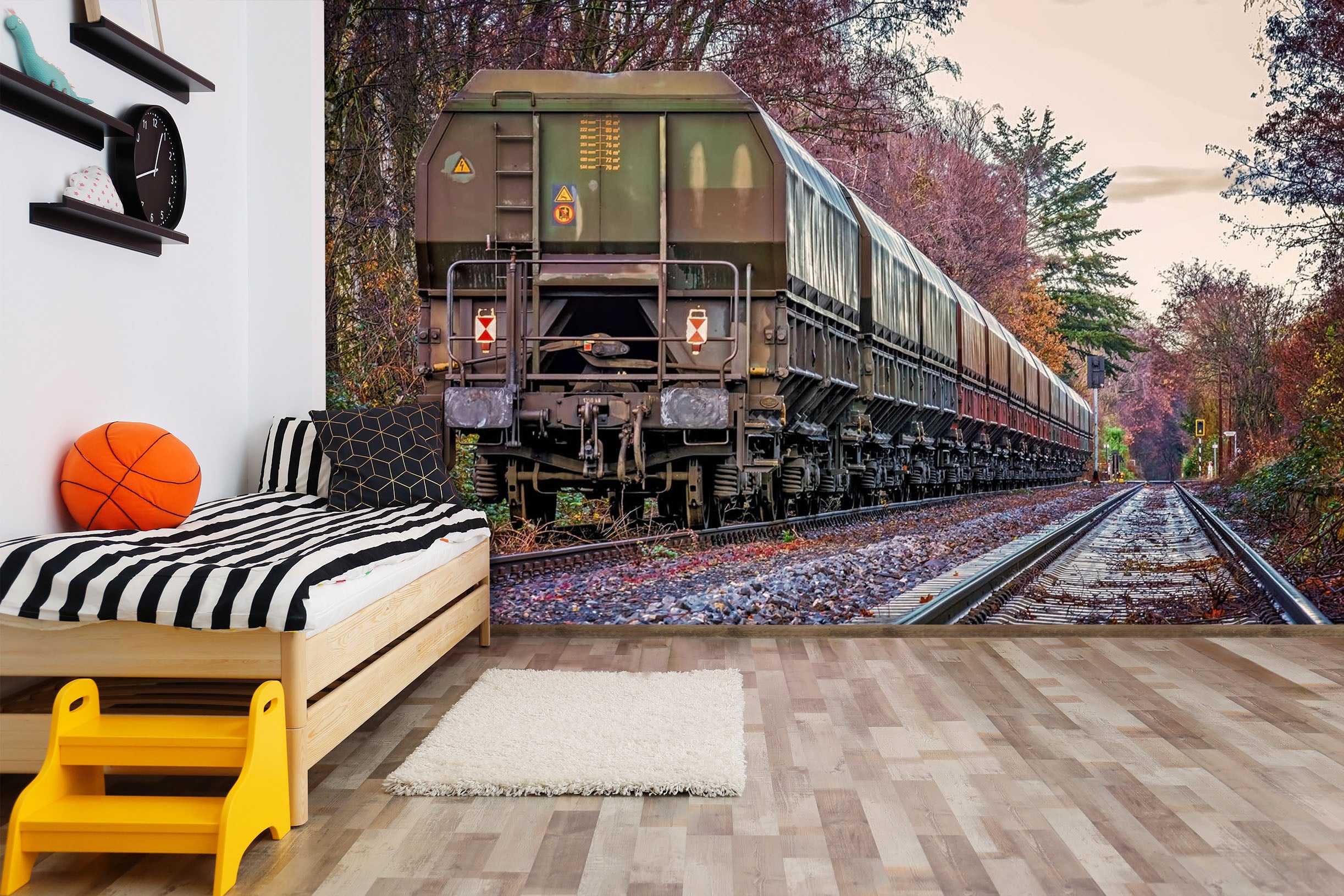 3D Maple Leaf Train 048 Vehicle Wall Murals