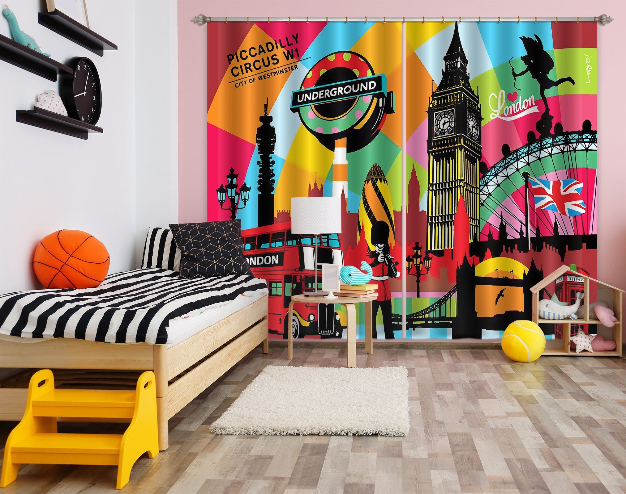 3D Color Castle 740 Curtains Drapes Wallpaper AJ Wallpaper 