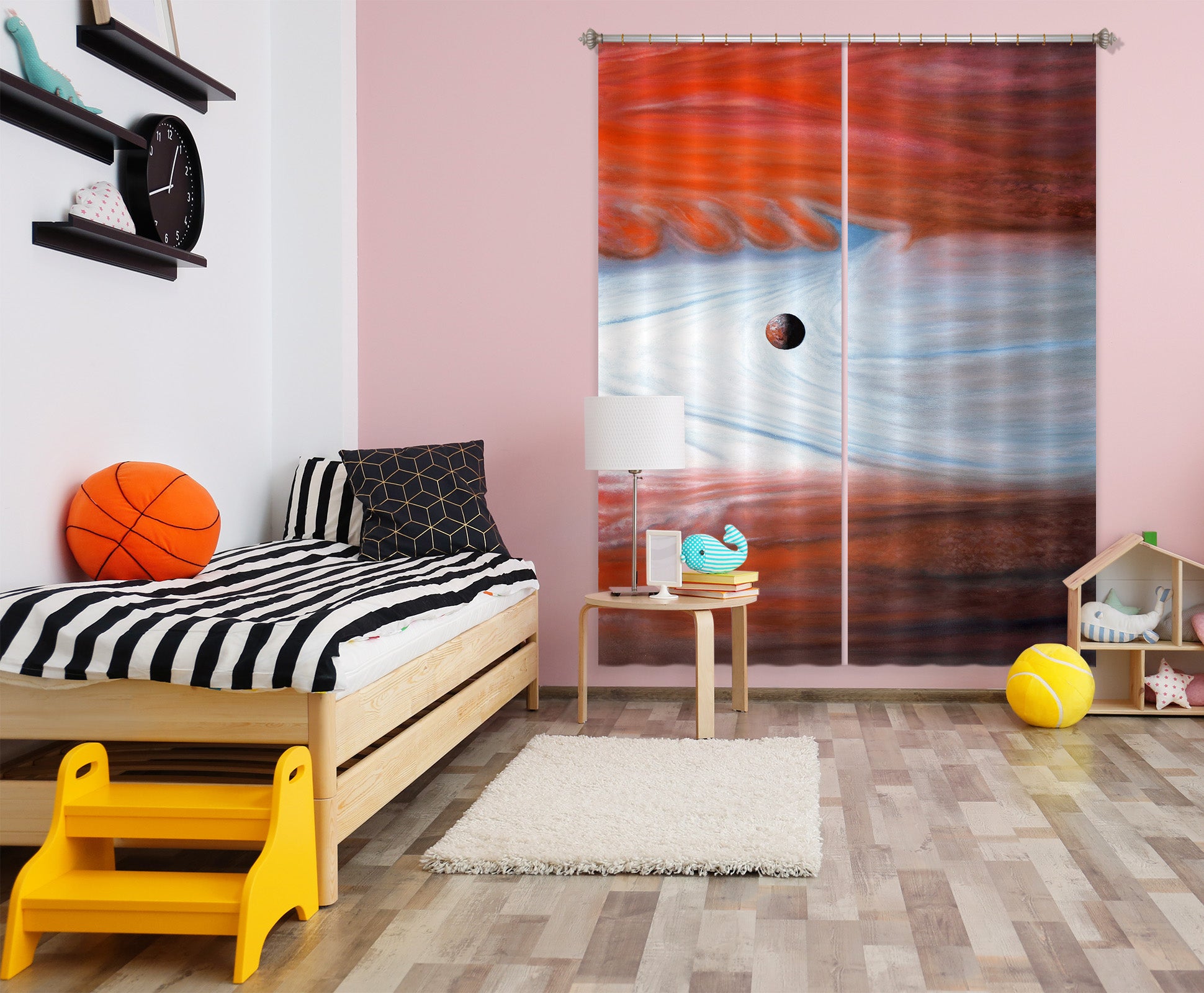 3D White Red Pattern 11014 Matthew Holden Bates Curtain Curtains Drapes