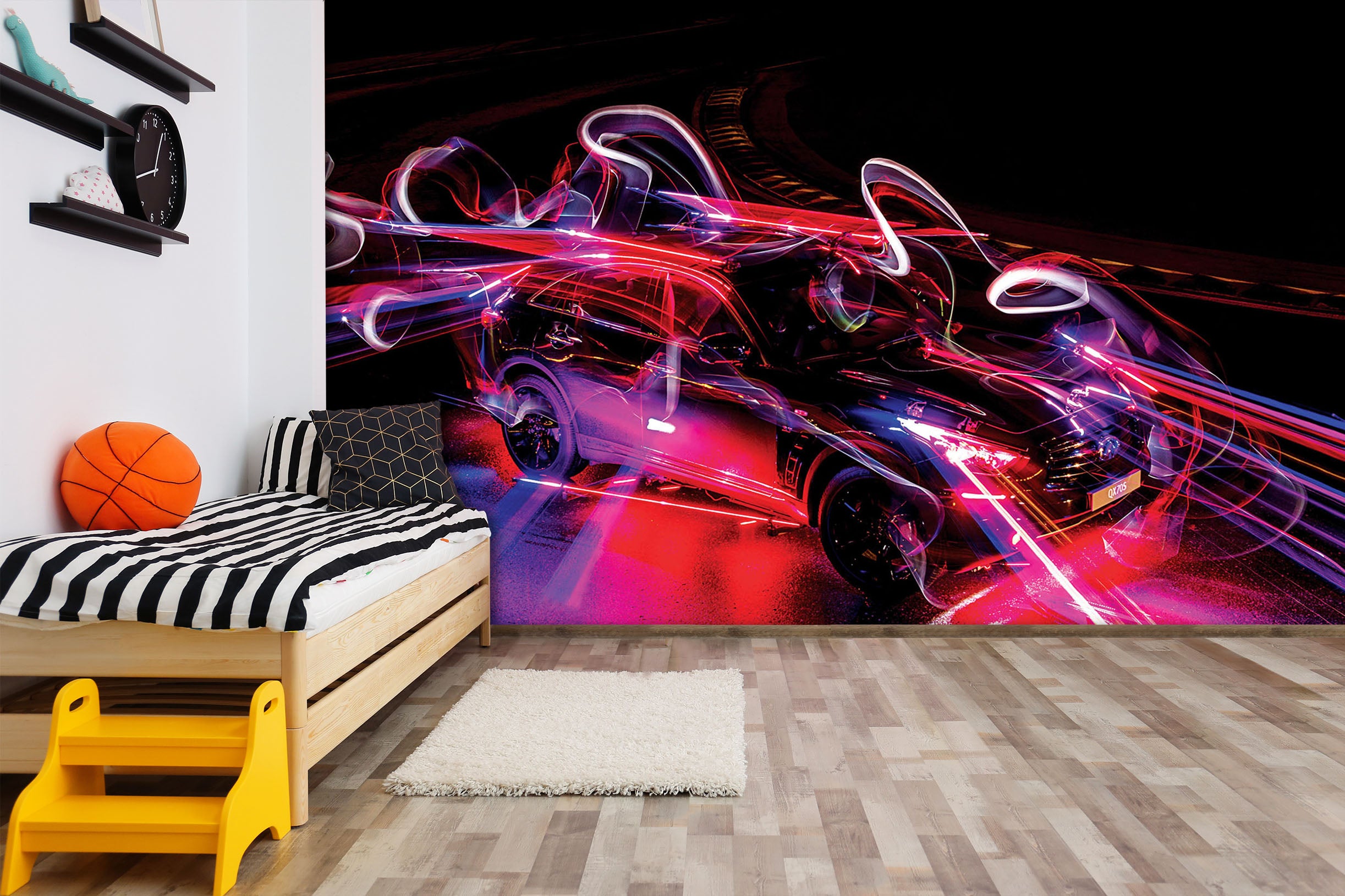 3D Light Motorcycle 138 Vehicle Wall Murals