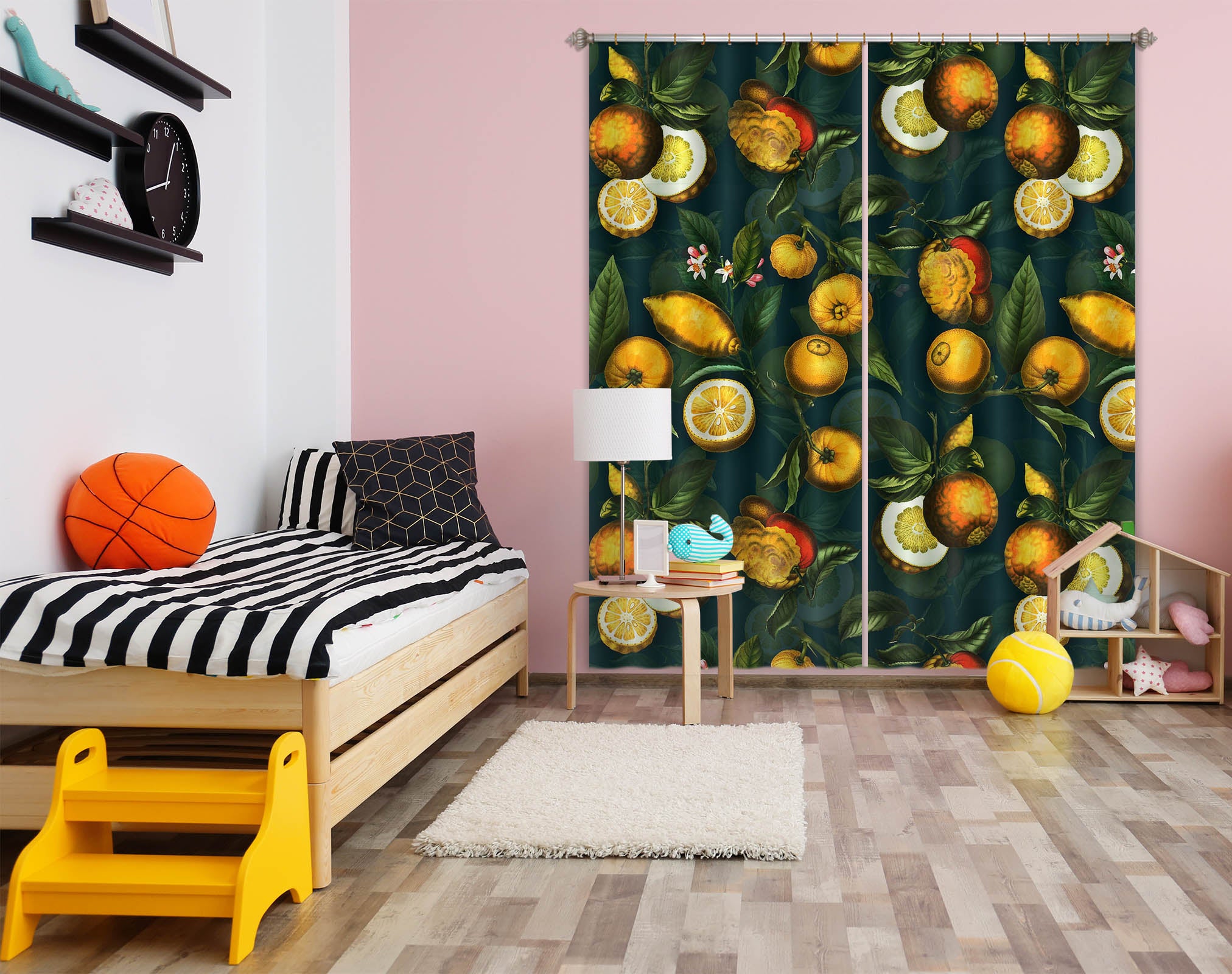 3D Golden Apple Tree 156 Uta Naumann Curtain Curtains Drapes