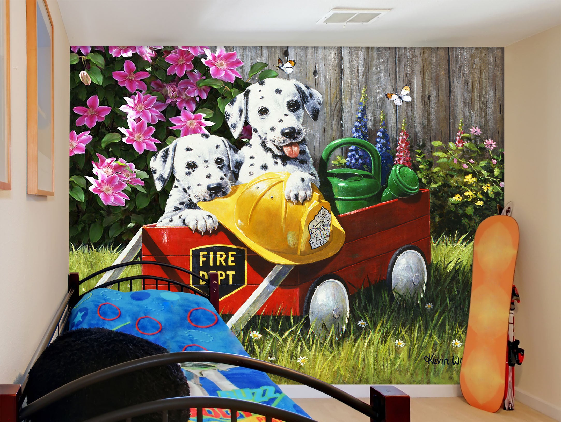 3D Garden Dog 104 Kevin Walsh Wall Mural Wall Murals