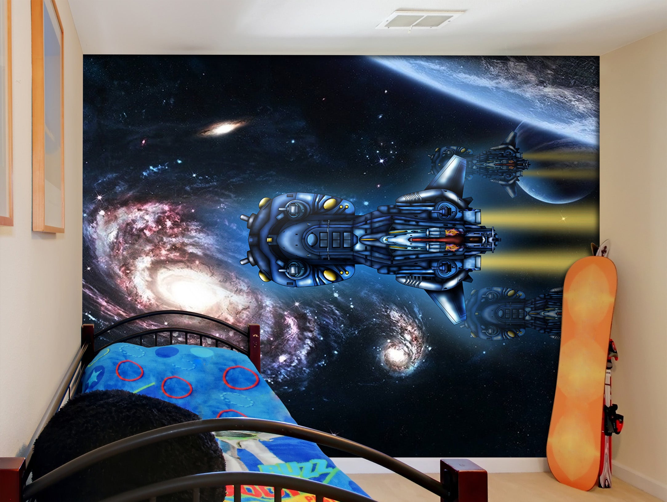 3D Universe Spaceship 083 Vehicle Wall Murals
