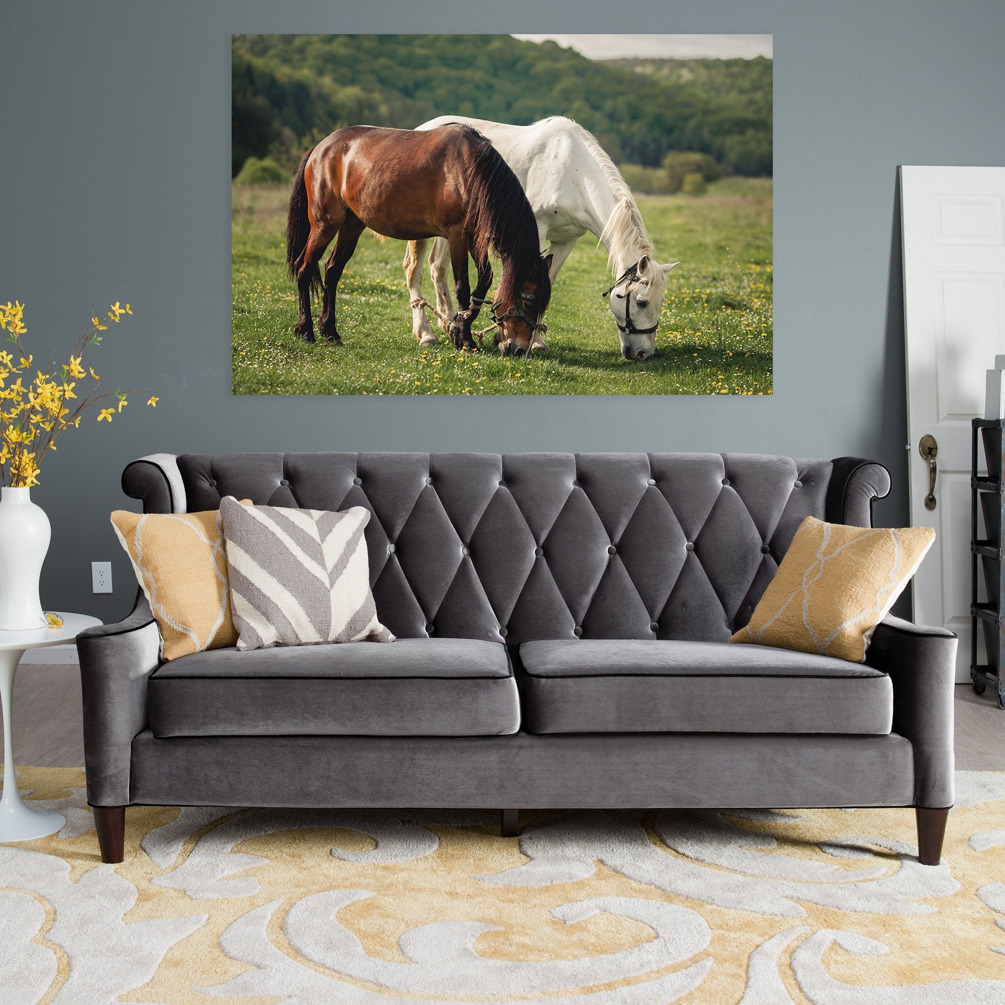 3D Horse Grazing 54 Animal Wall Stickers Wallpaper AJ Wallpaper 2 