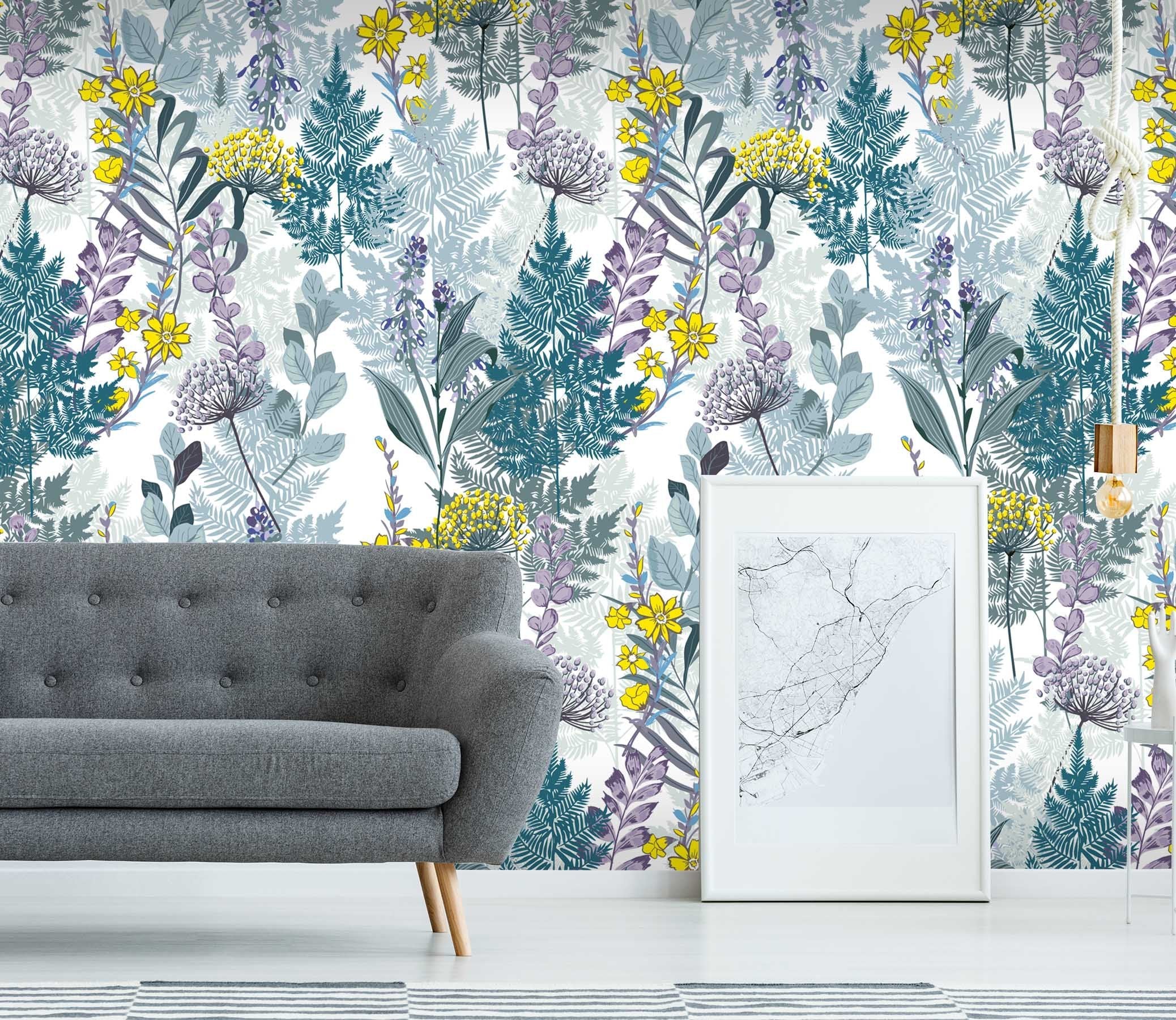 3D Yellow Flowere 034 Wallpaper AJ Wallpaper 