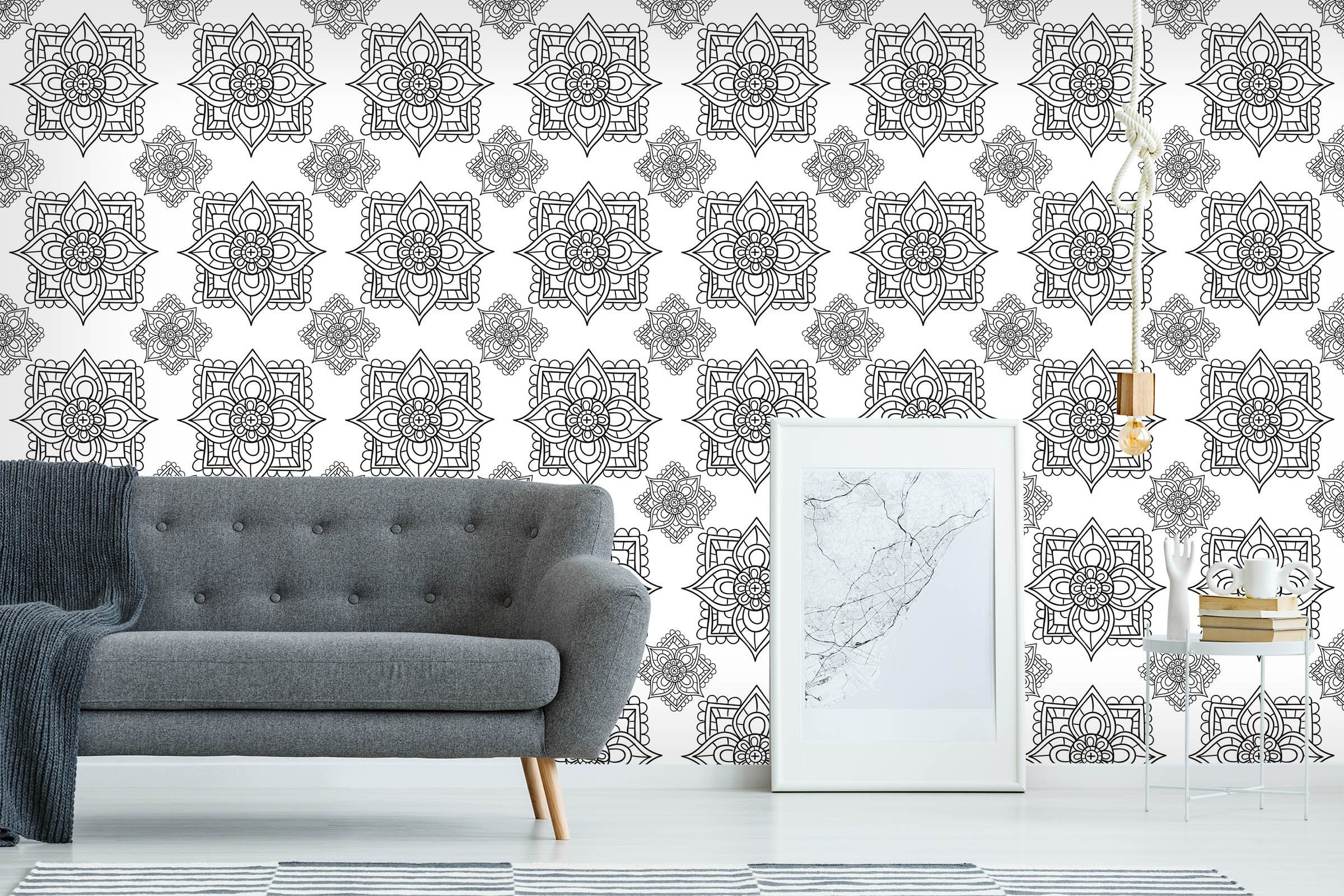 3D White Background Pattern Flower 480 Wallpaper AJ Wallpaper 