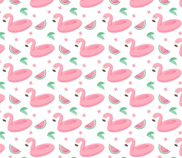 3D Flamingo Swimming Ring 453 Wallpaper AJ Wallpaper 