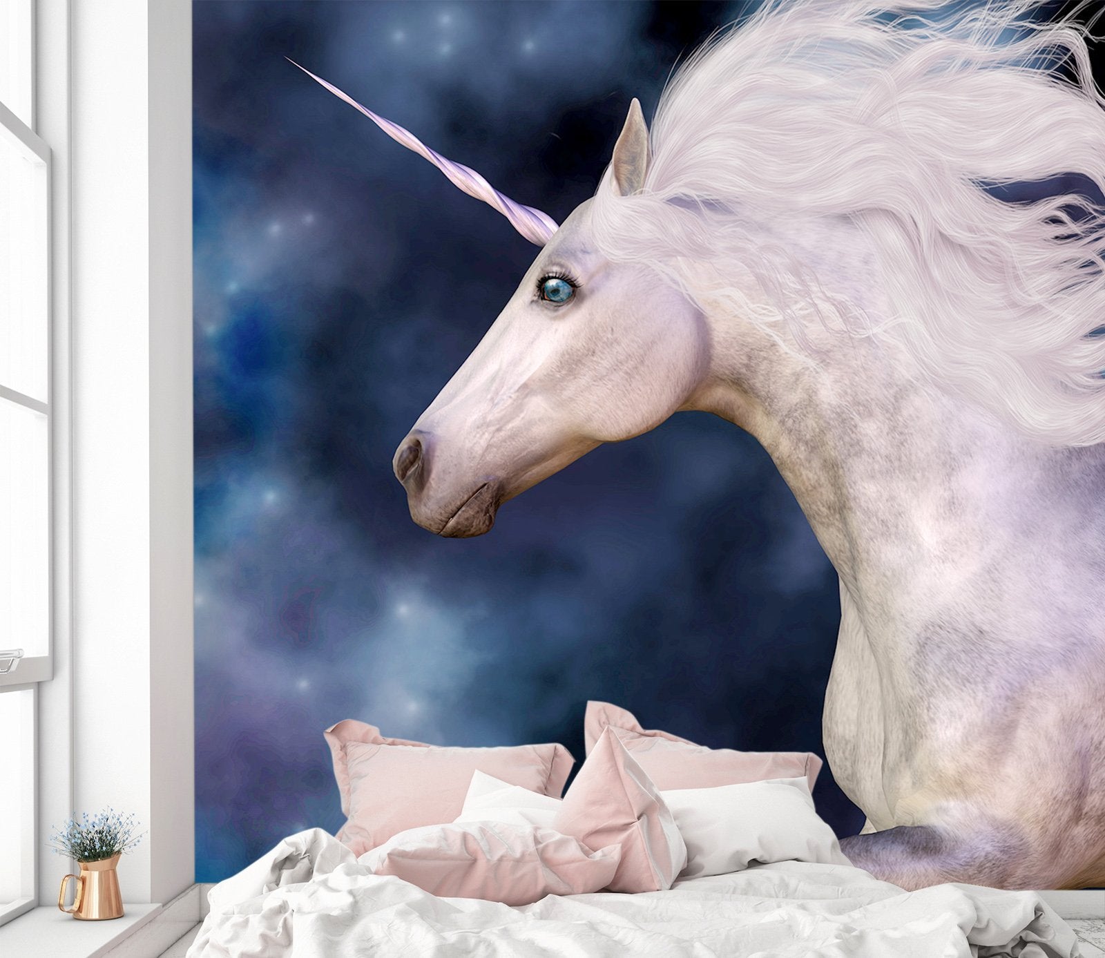 3D Beautiful Pink Unicorn 160 Wallpaper AJ Wallpaper 