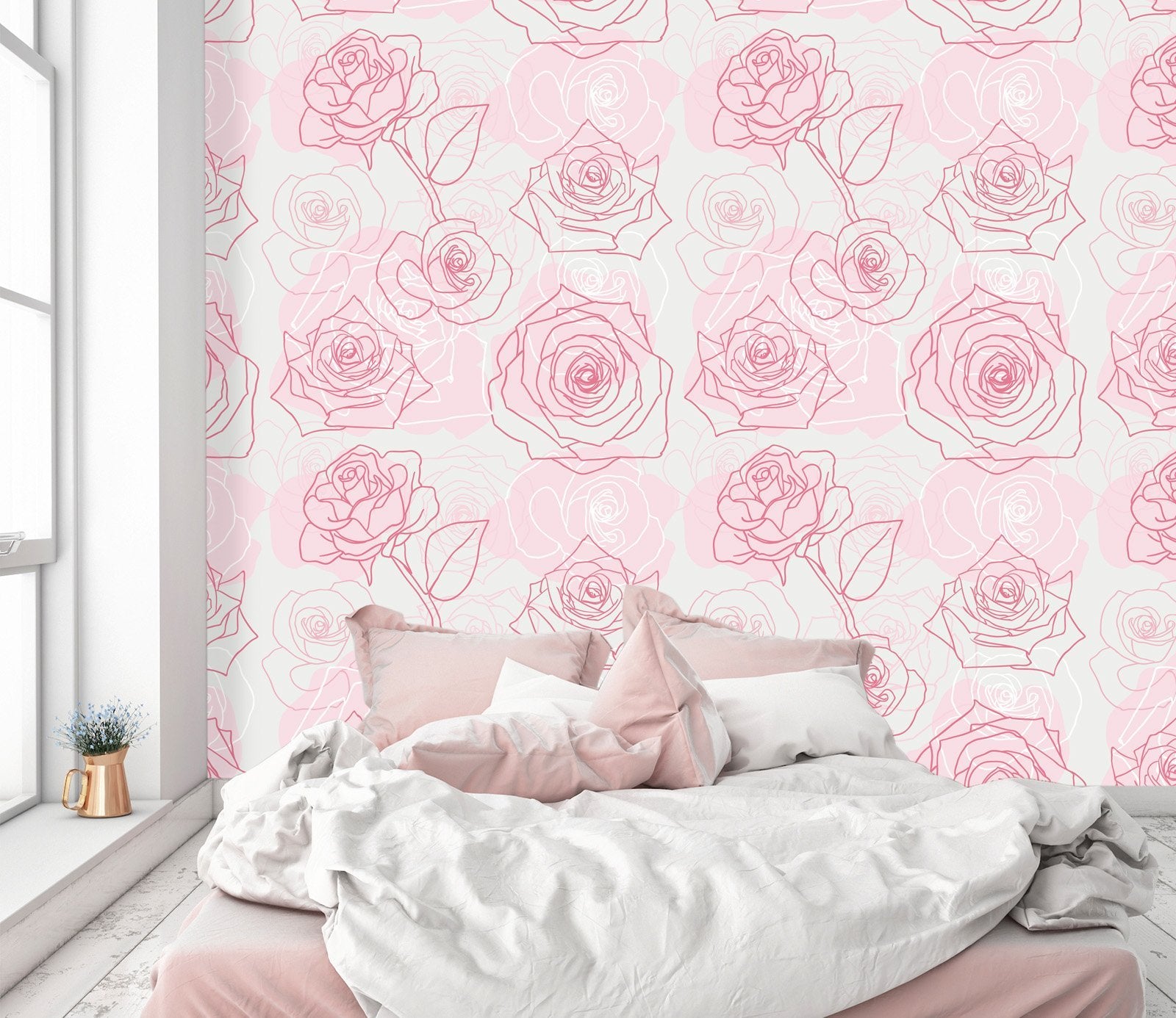 3D Powder Line Flower 581 Wallpaper AJ Wallpaper 