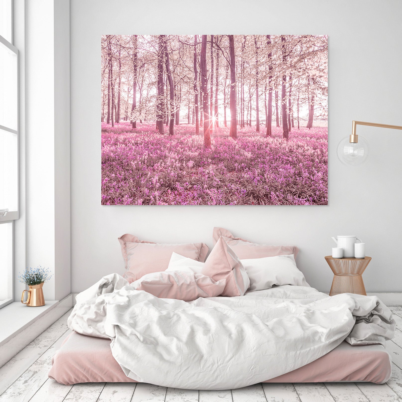 3D Pink Flower Sea 028 Assaf Frank Wall Sticker