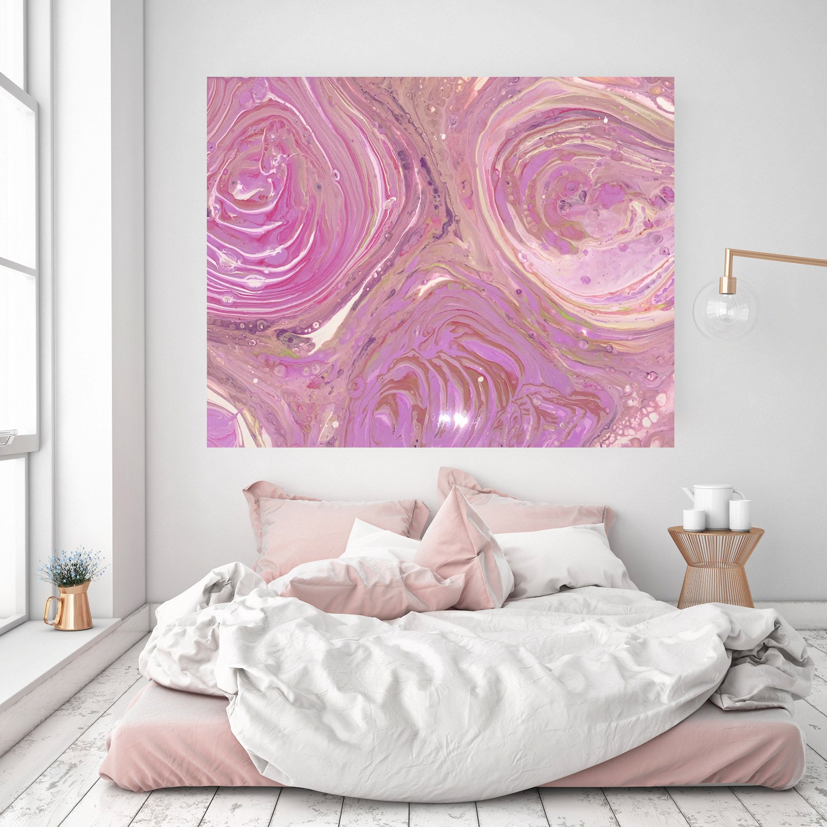 3D Pink Circle Texture 8158 Valerie Latrice Wall Sticker