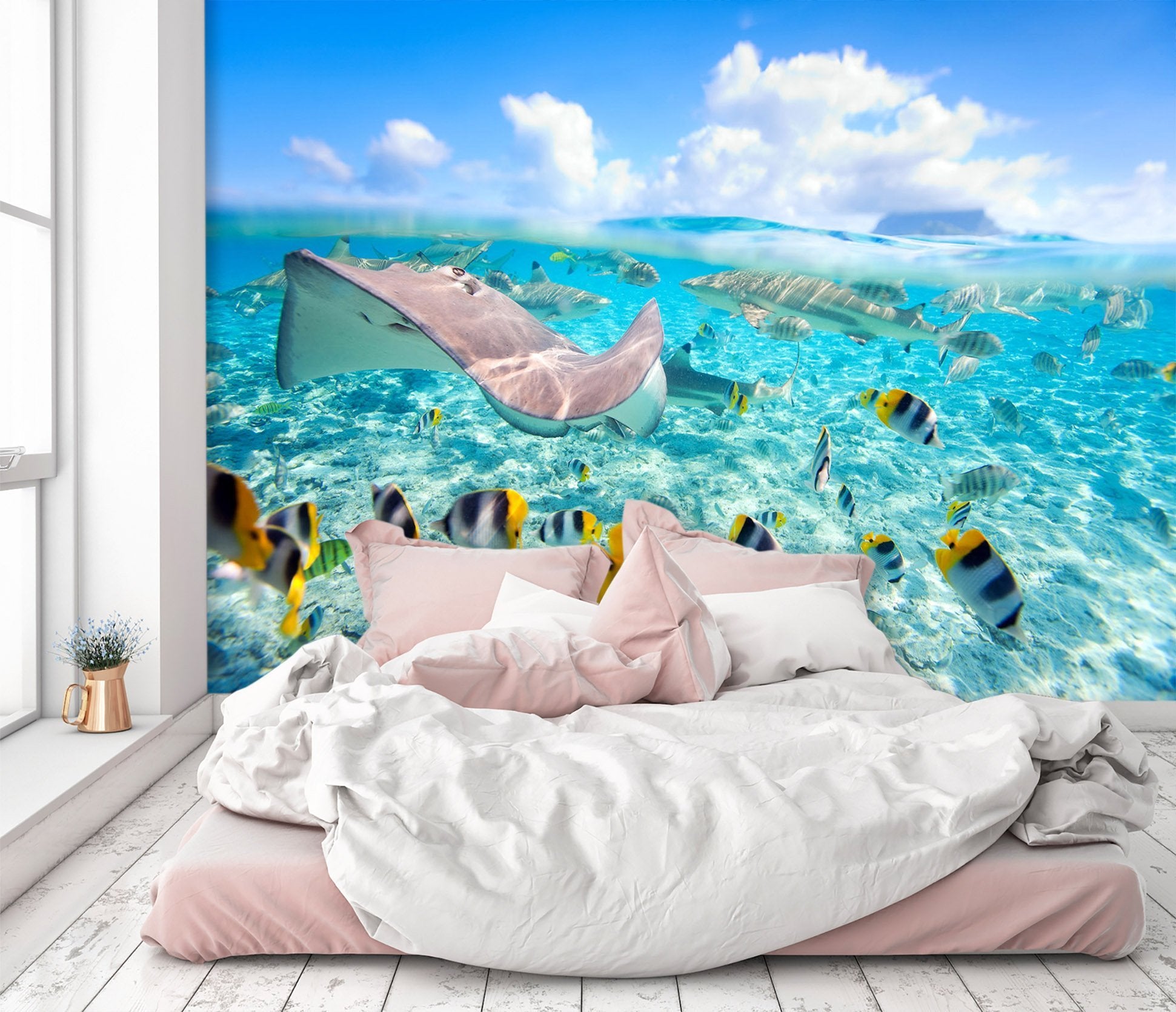 3D Sea Fish School Dolphin 488 Wallpaper AJ Wallpaper 2 