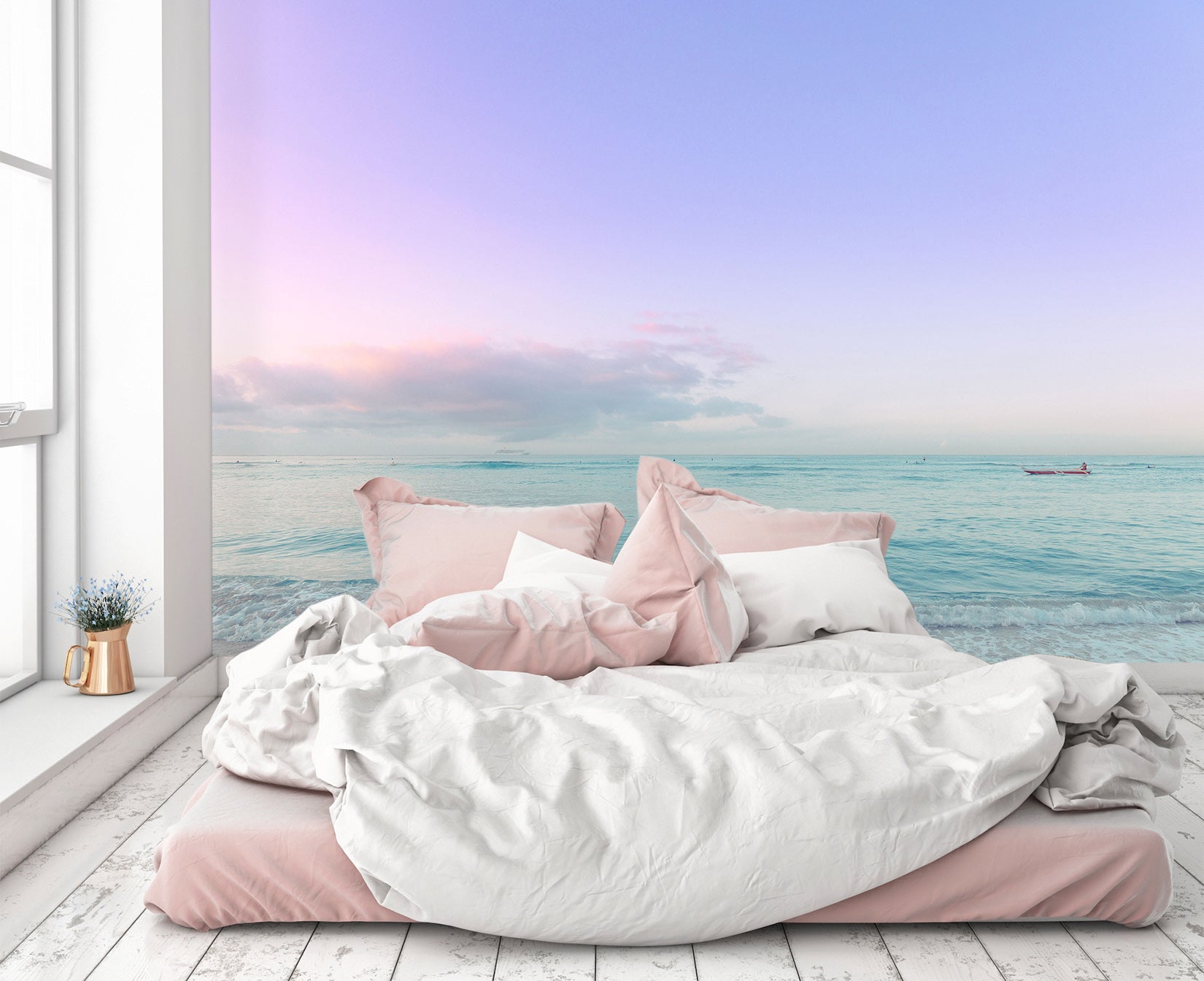 3D Purple Sky 111 Noirblanc777 Wall Mural Wall Murals