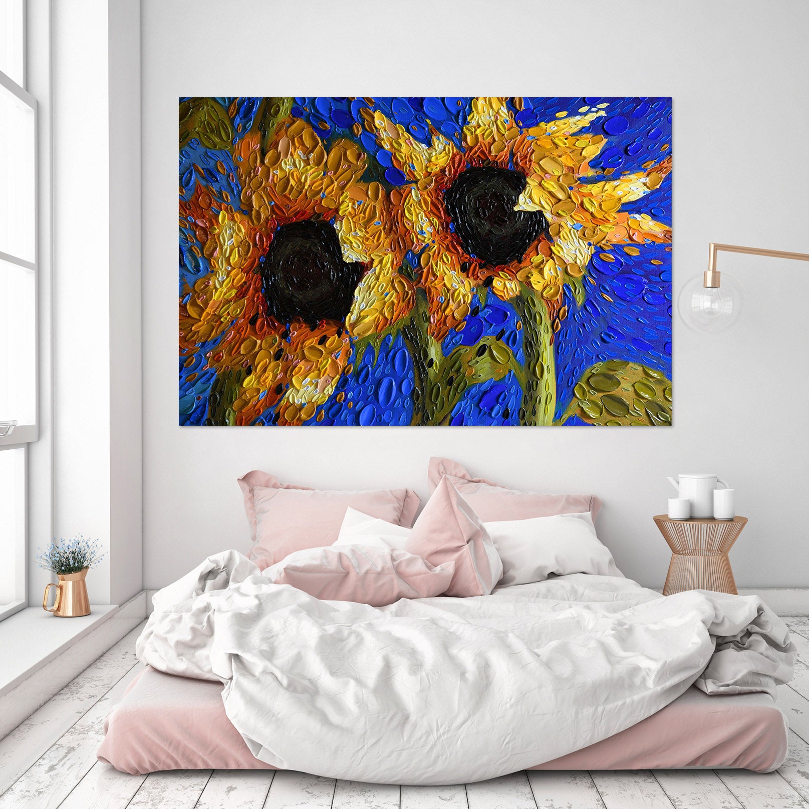 3D Sunflowers 012 Dena Tollefson Wall Sticker