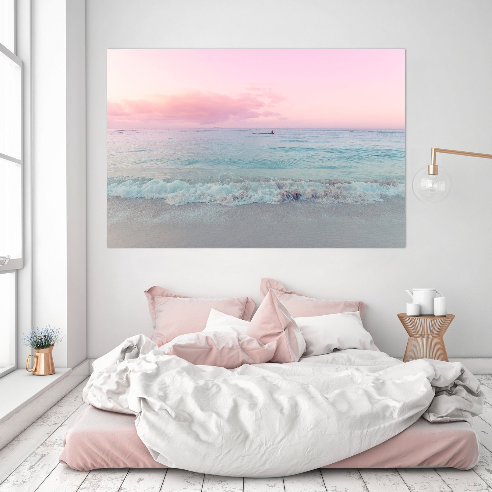 3D Pink Sky 017 Noirblanc777 Wall Sticker