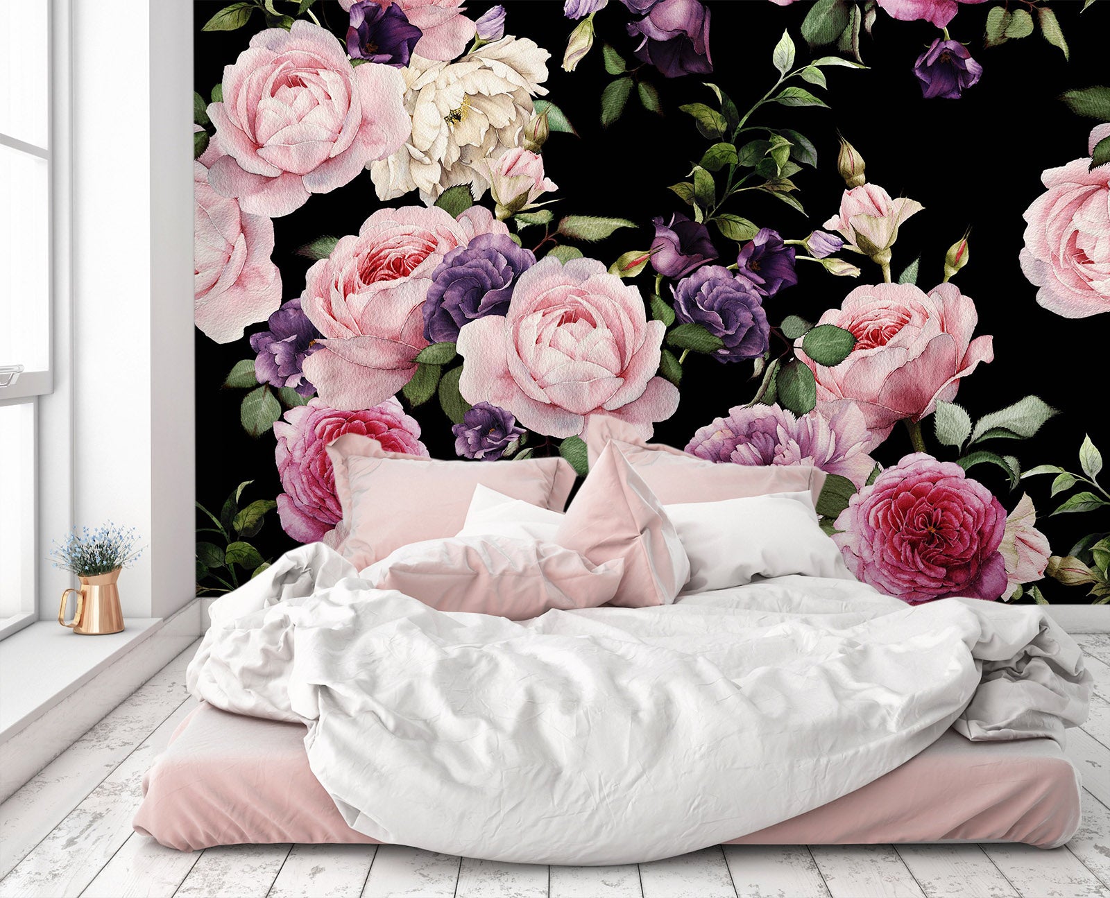 3D Hand Painted Flower 042 Wall Murals