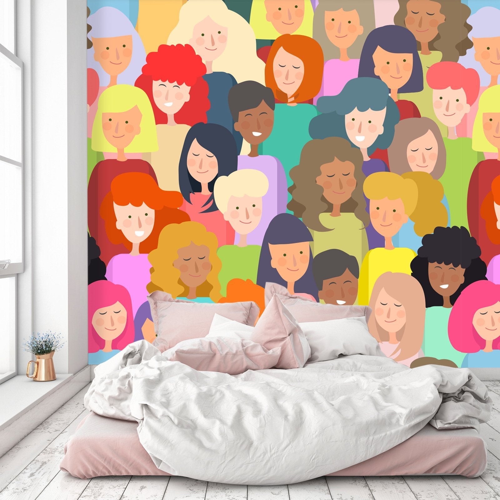 3D Color Crowd Hair 473 Wallpaper AJ Wallpaper 