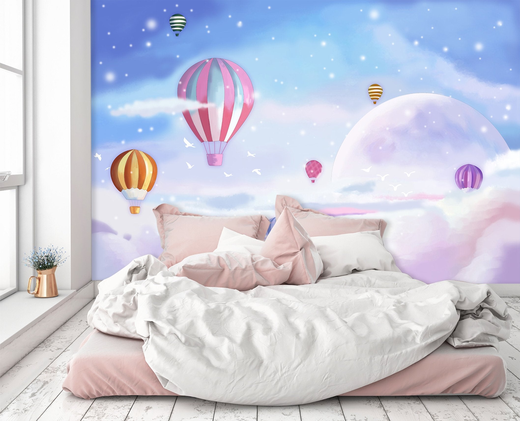 3D Sky Hot Air Balloon 501 Wallpaper AJ Wallpaper 2 