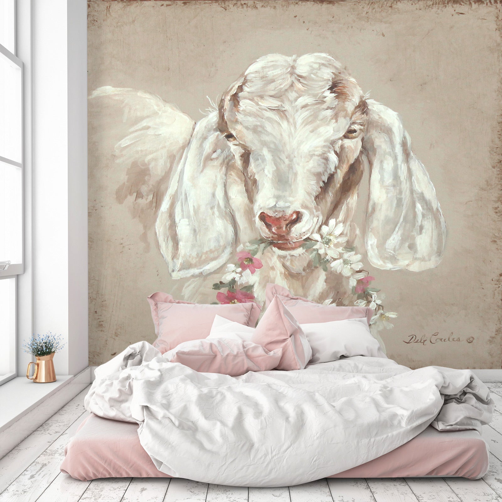 3D Wreath Ear Sheep 3168 Debi Coules Wall Mural Wall Murals