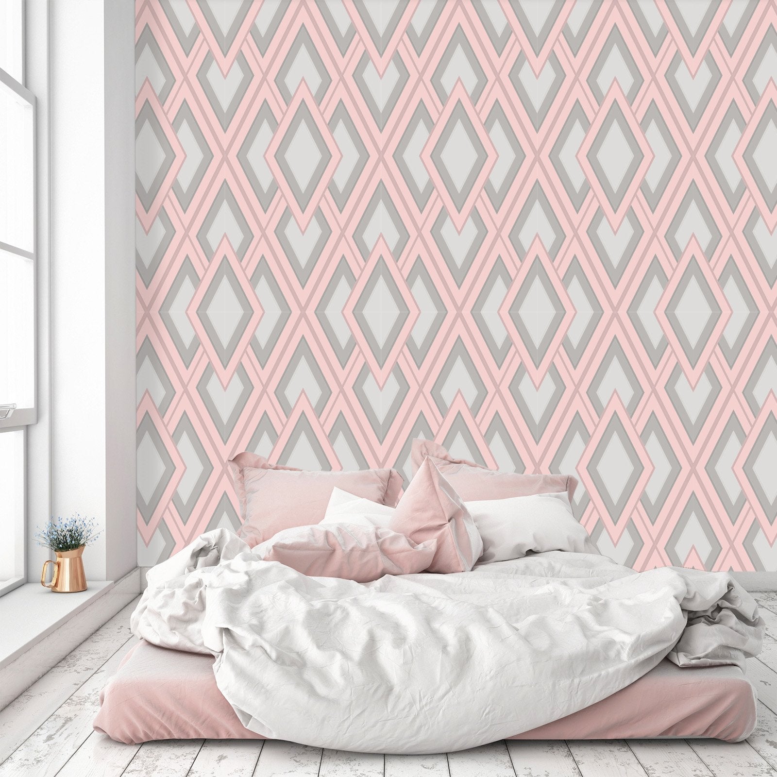 3D Pink Diamond 527 Wallpaper AJ Wallpaper 