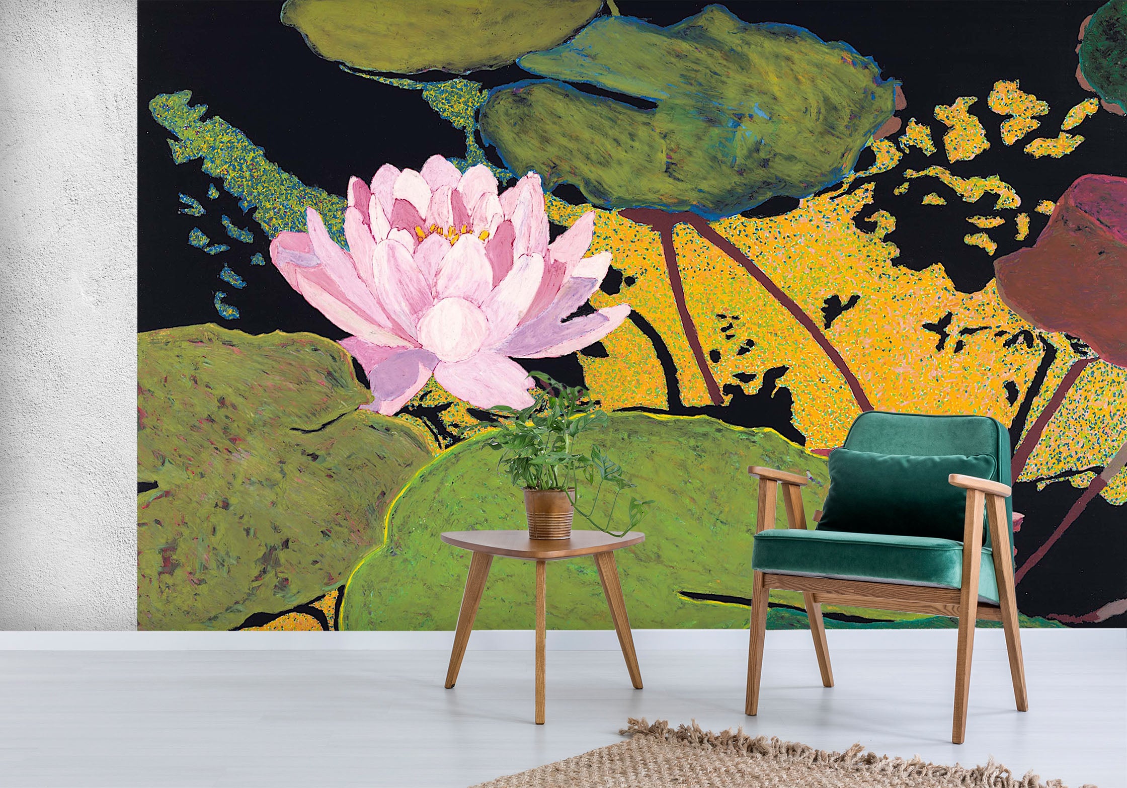 3D Pink Lotus 246 Allan P. Friedlander Wall Mural Wall Murals