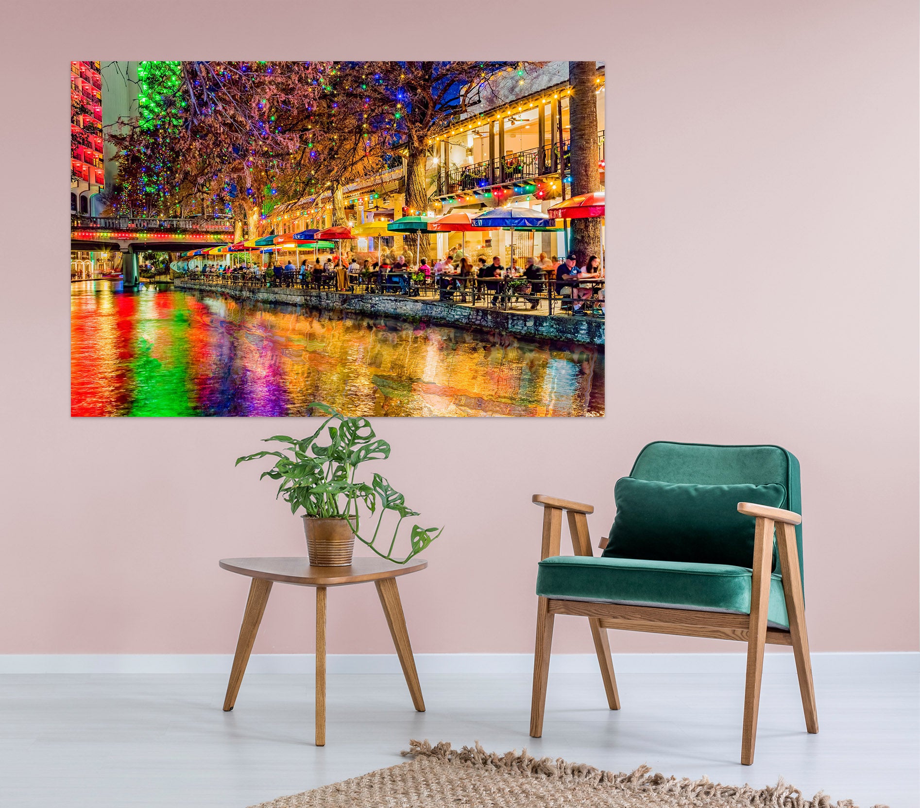 3D Night Town Lake 4042 Beth Sheridan Wall Sticker