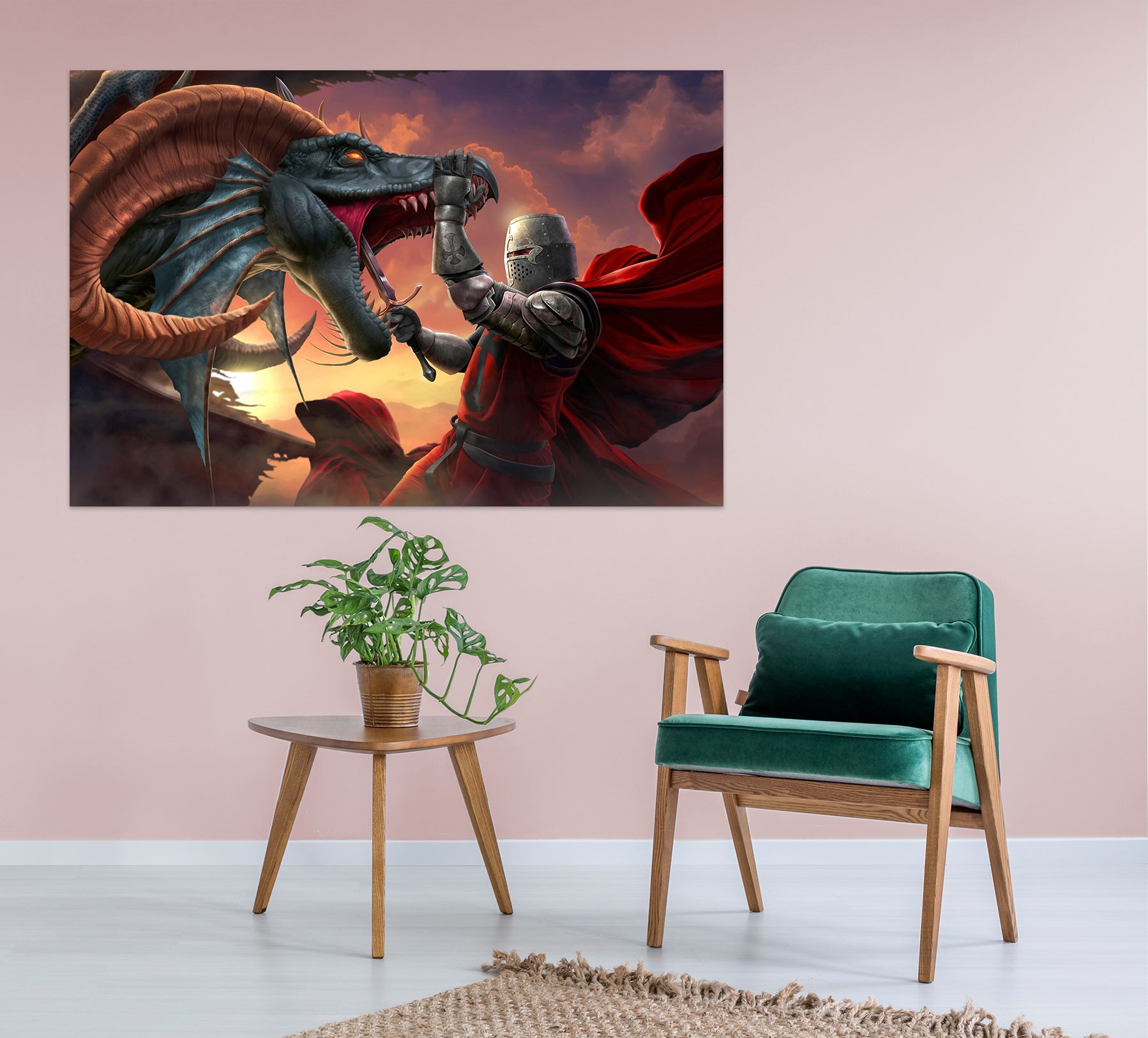 3D Dragon Armor Soldier 5102 Tom Wood Wall Sticker