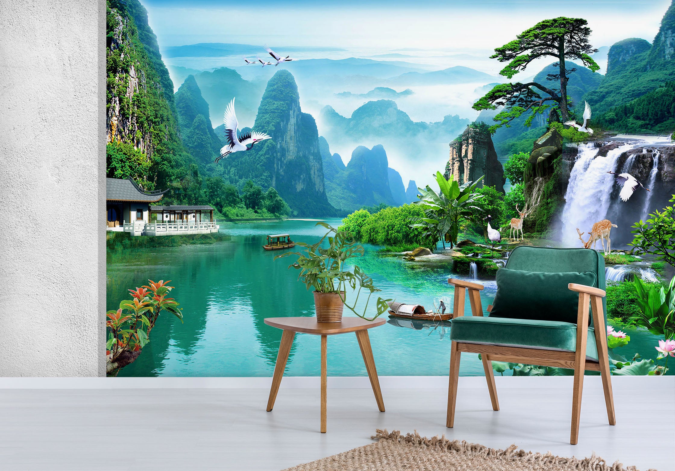 3D Alpine Forest 1463 Wall Murals