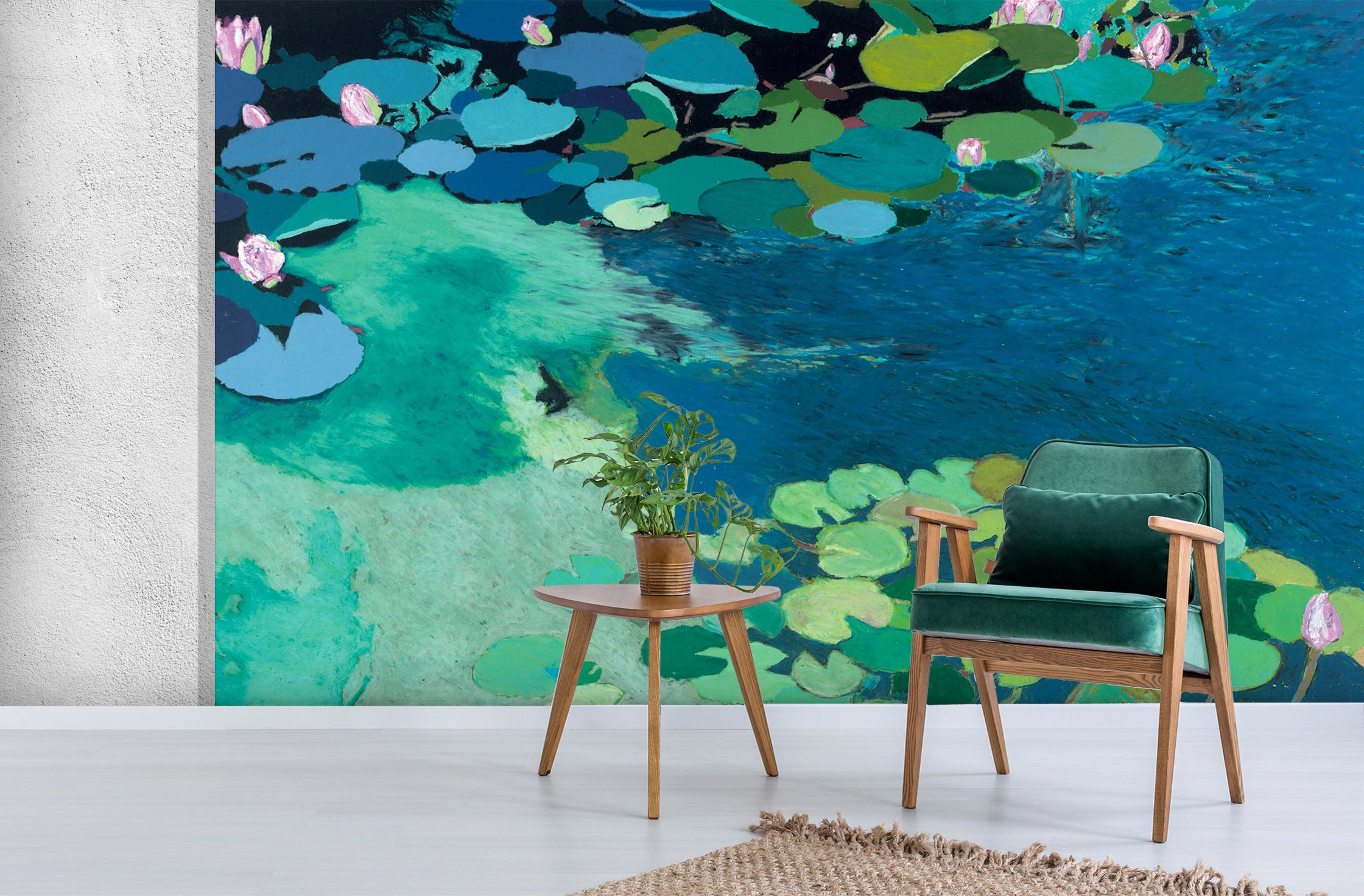 3D Lotus Pond 218 Allan P. Friedlander Wall Mural Wall Murals