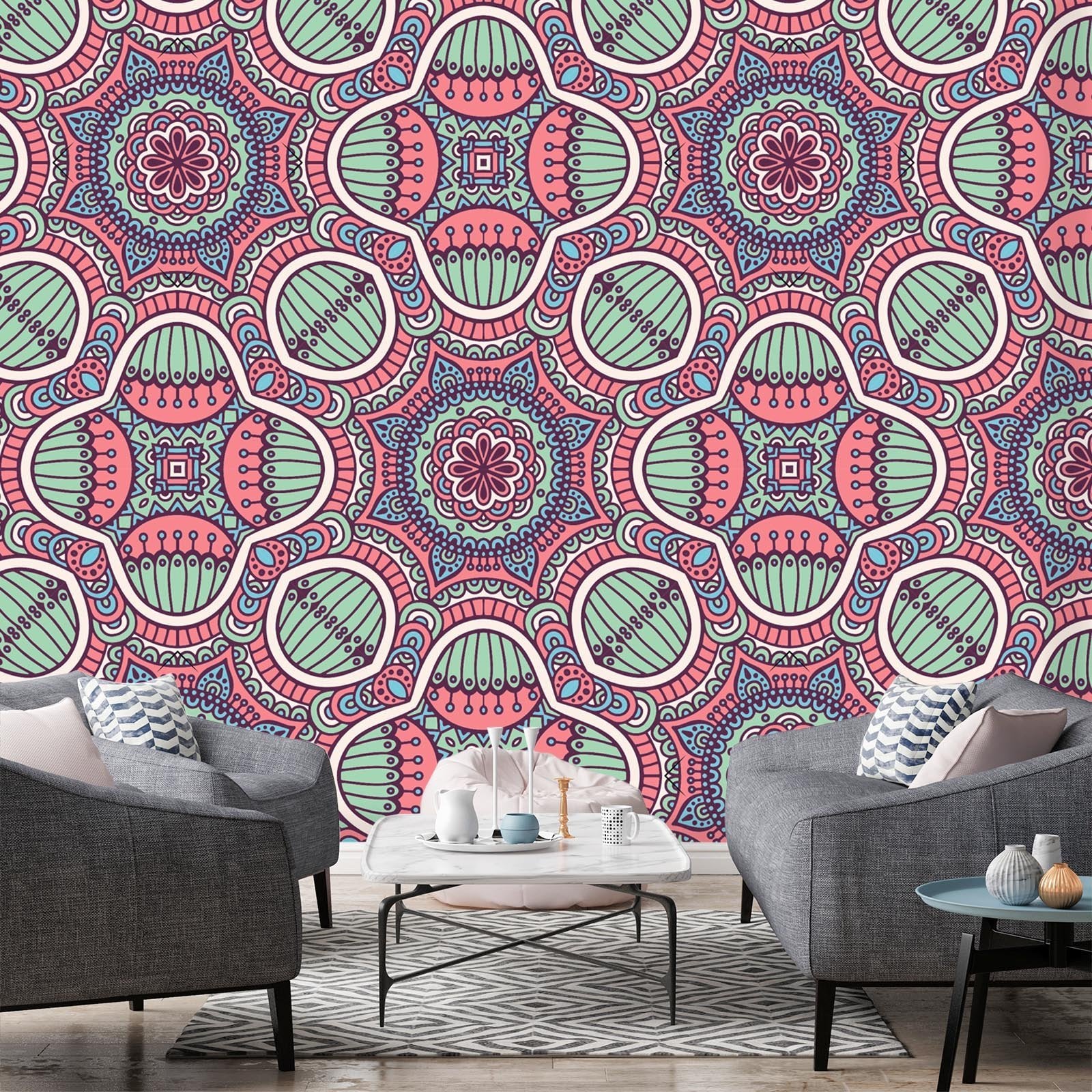 3D Circular Connection Pattern 552 Wallpaper AJ Wallpaper 