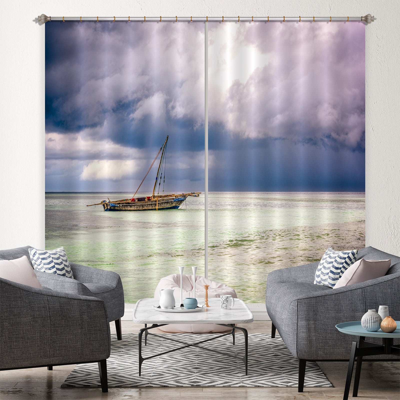 3D Crystal Clear Water 112 Marco Carmassi Curtain Curtains Drapes