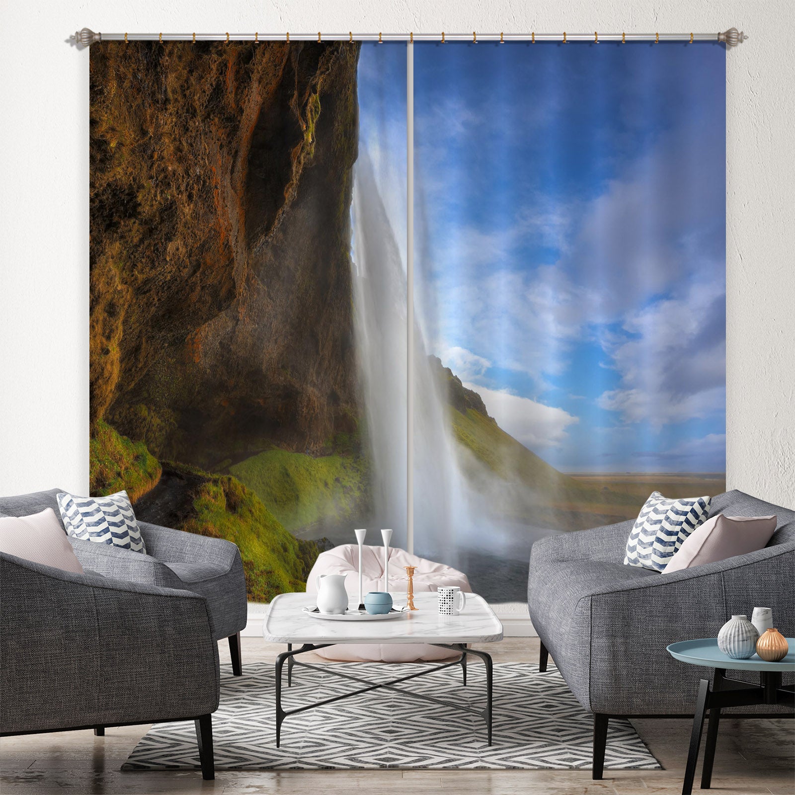 3D Kaki Falls 121 Marco Carmassi Curtain Curtains Drapes