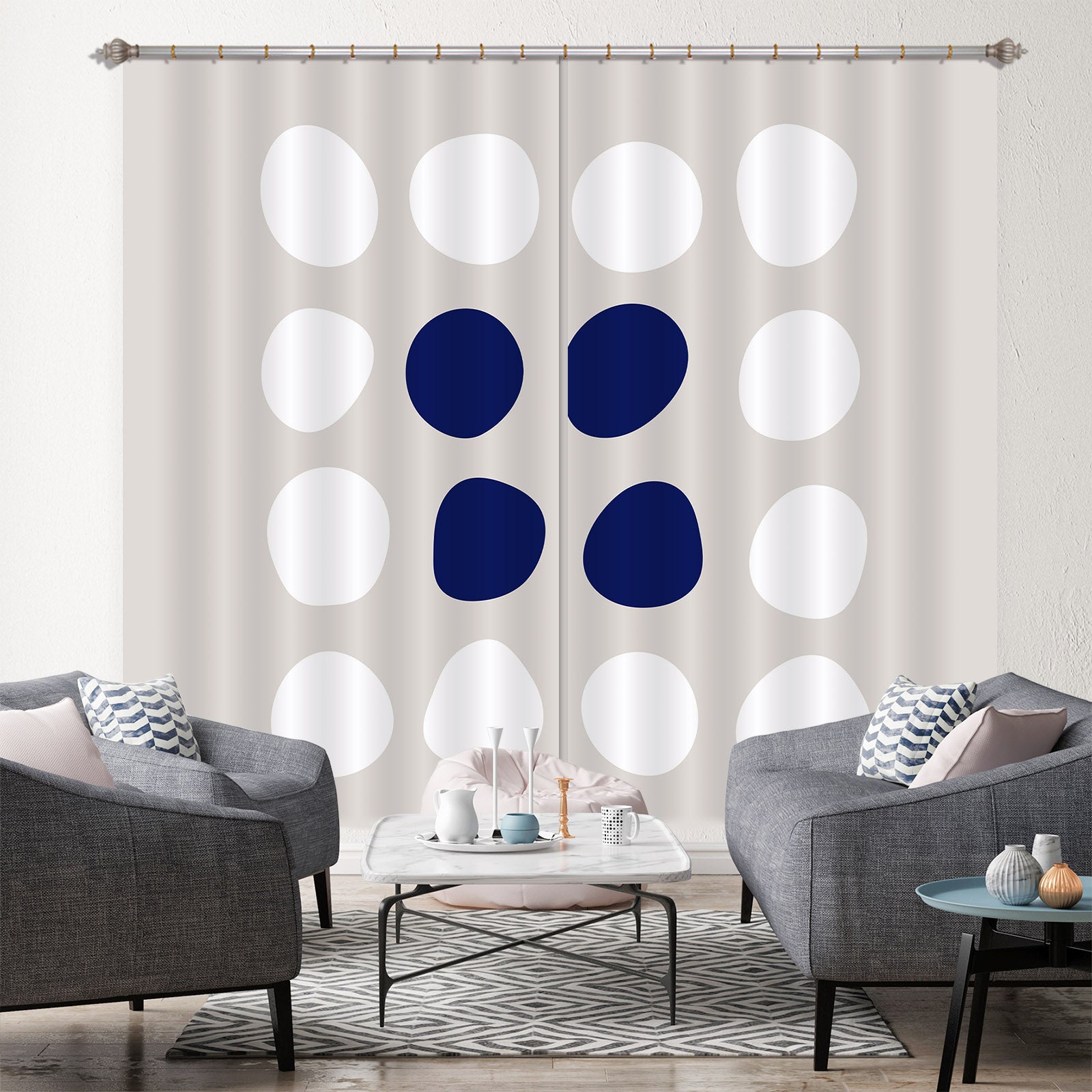 3D Point Pattern 111118 Kashmira Jayaprakash Curtain Curtains Drapes