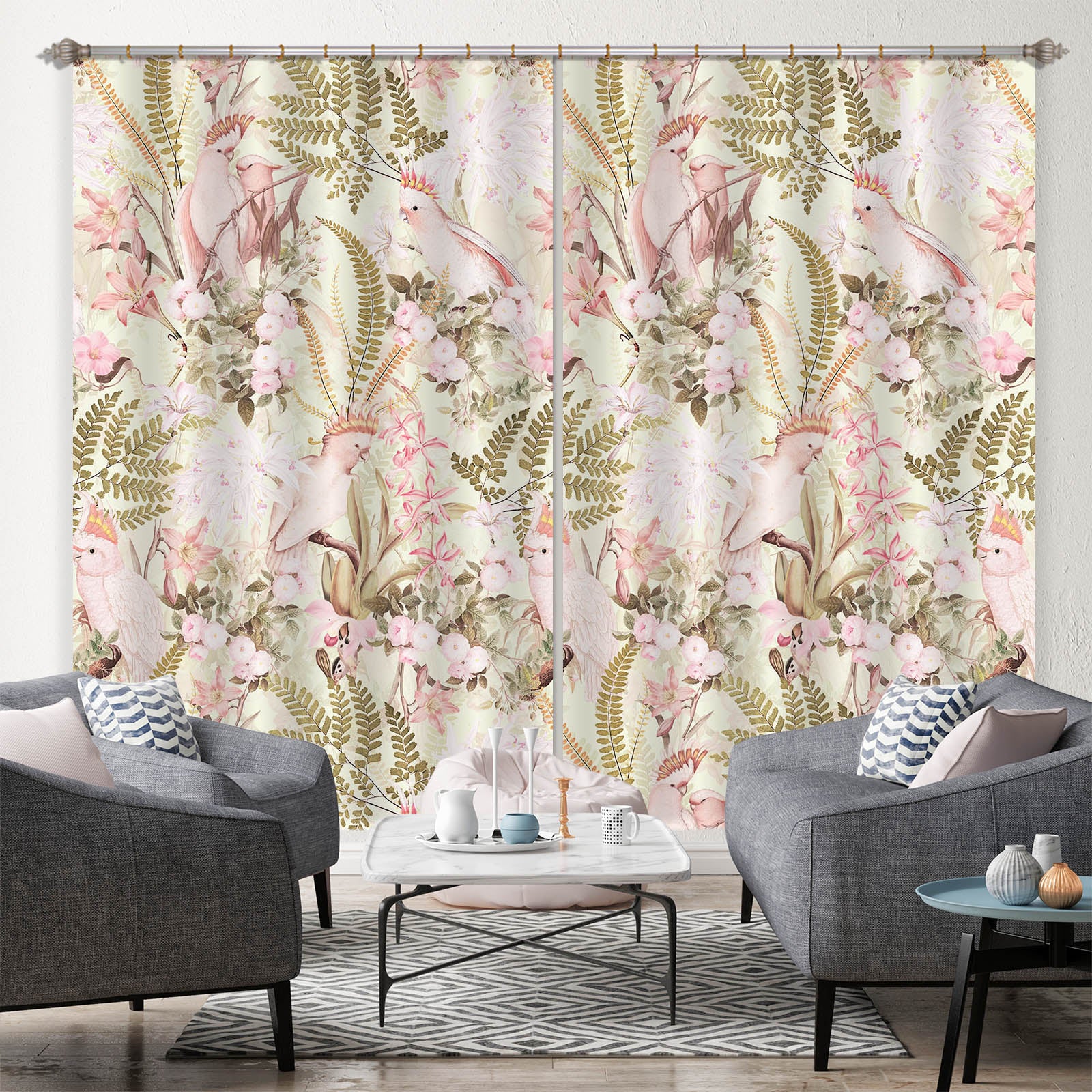3D Summer Flowers 110 Uta Naumann Curtain Curtains Drapes