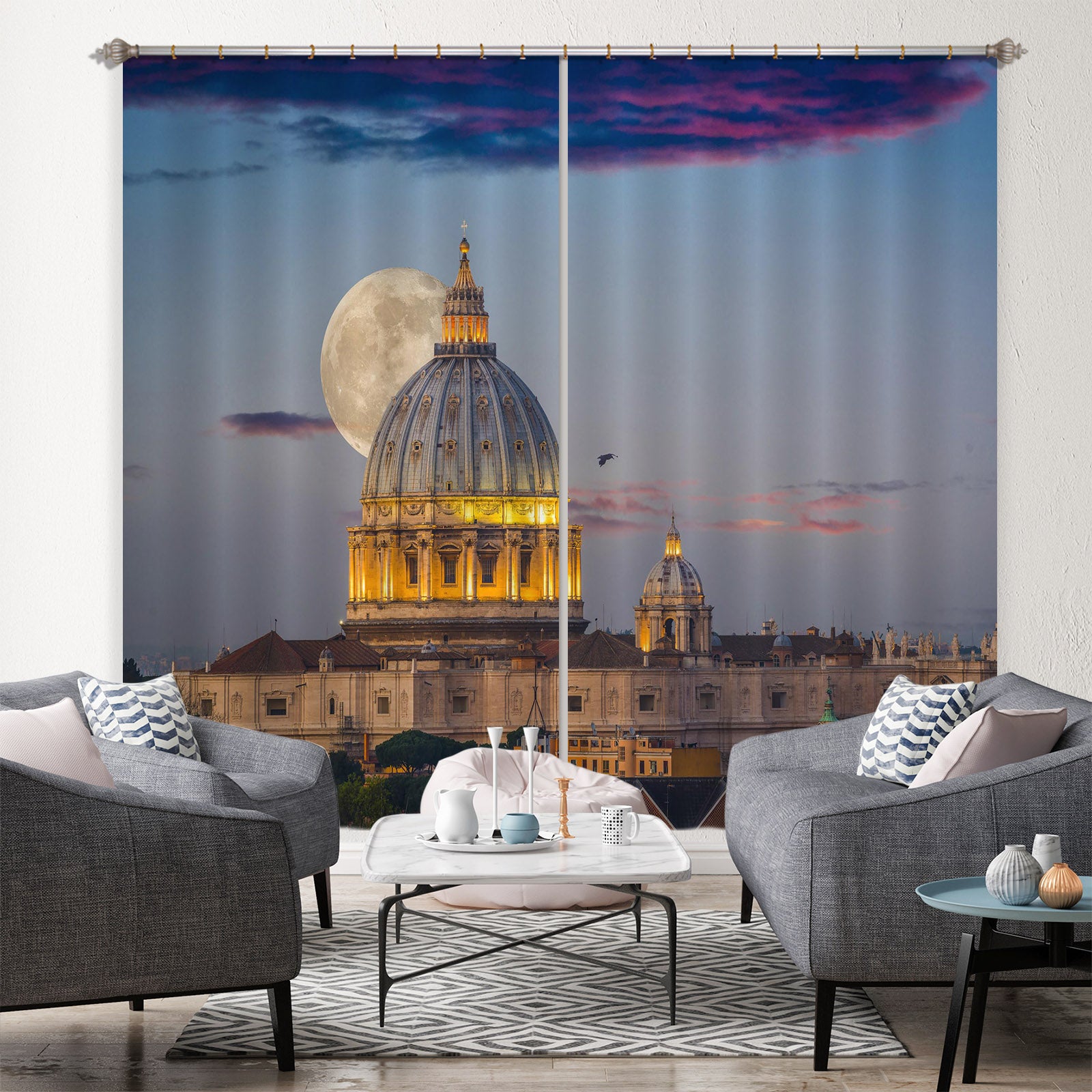 3D Temple Lights 124 Marco Carmassi Curtain Curtains Drapes