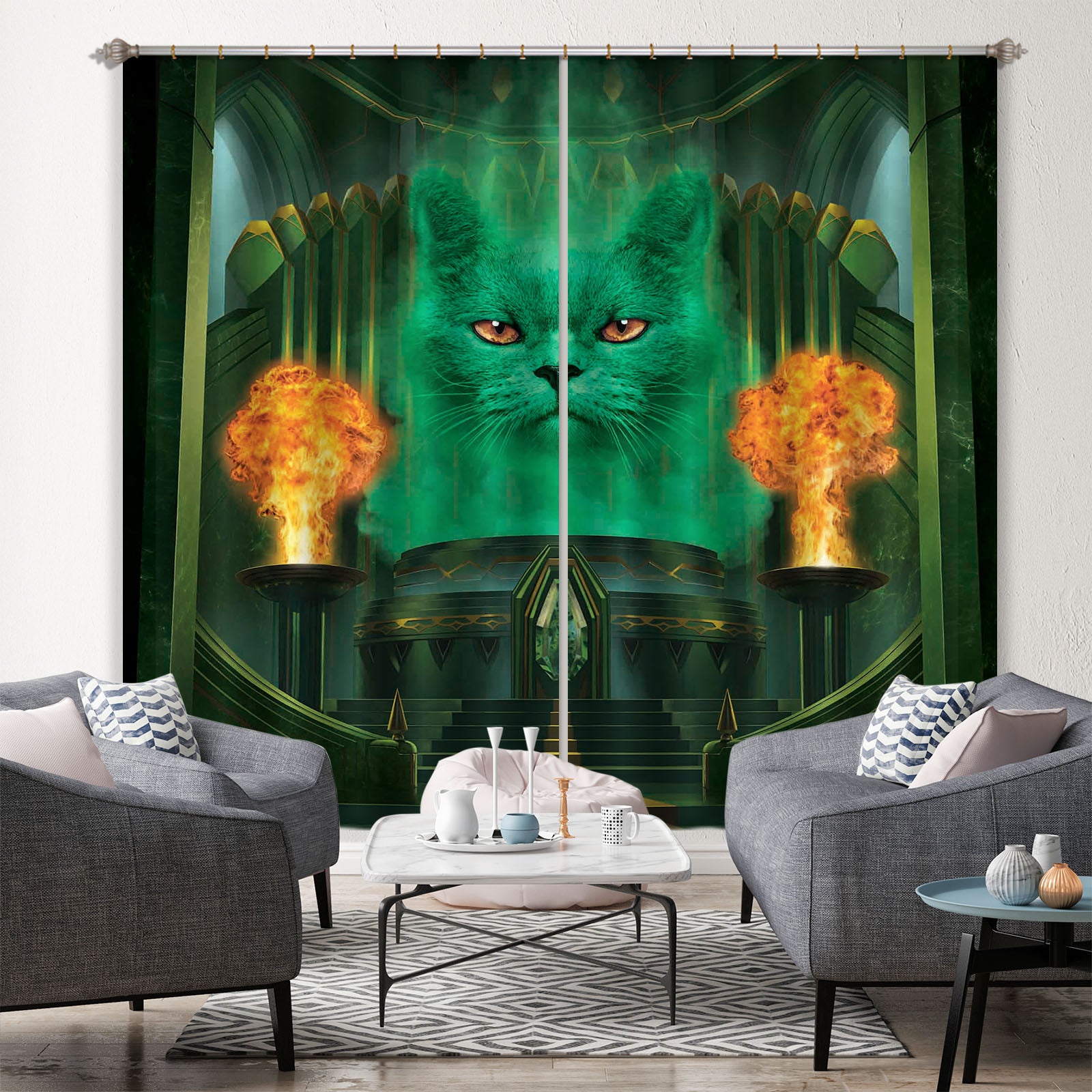 3D WISP Cat 017 Vincent Hie Curtain Curtains Drapes