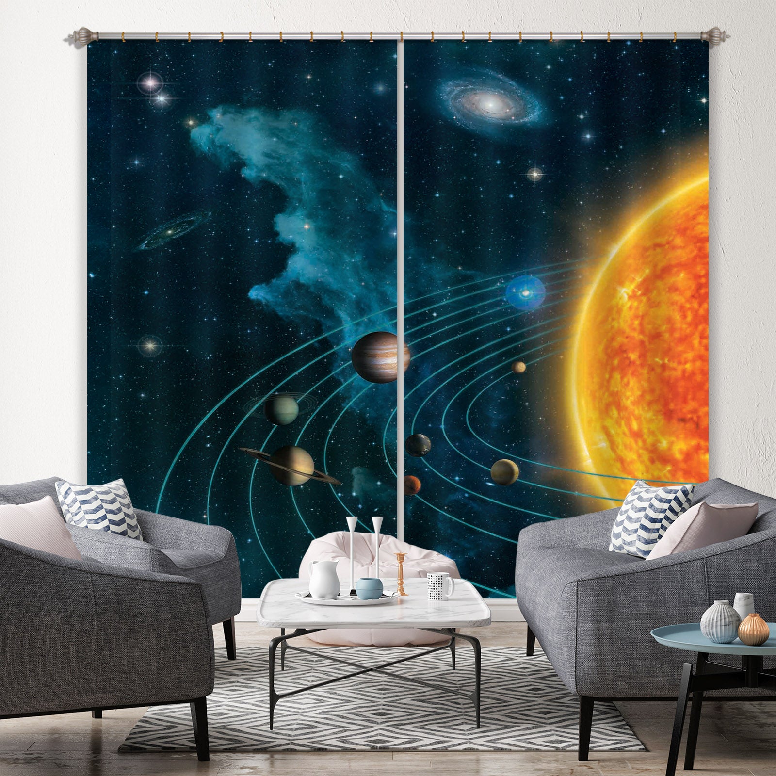 3D Solar System 074 Vincent Hie Curtain Curtains Drapes