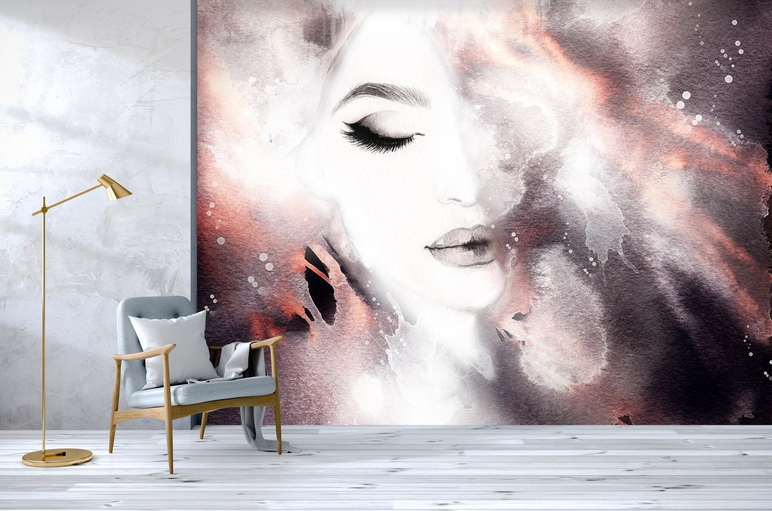 3D Pink Hair Woman 639 Wallpaper AJ Wallpaper 2 