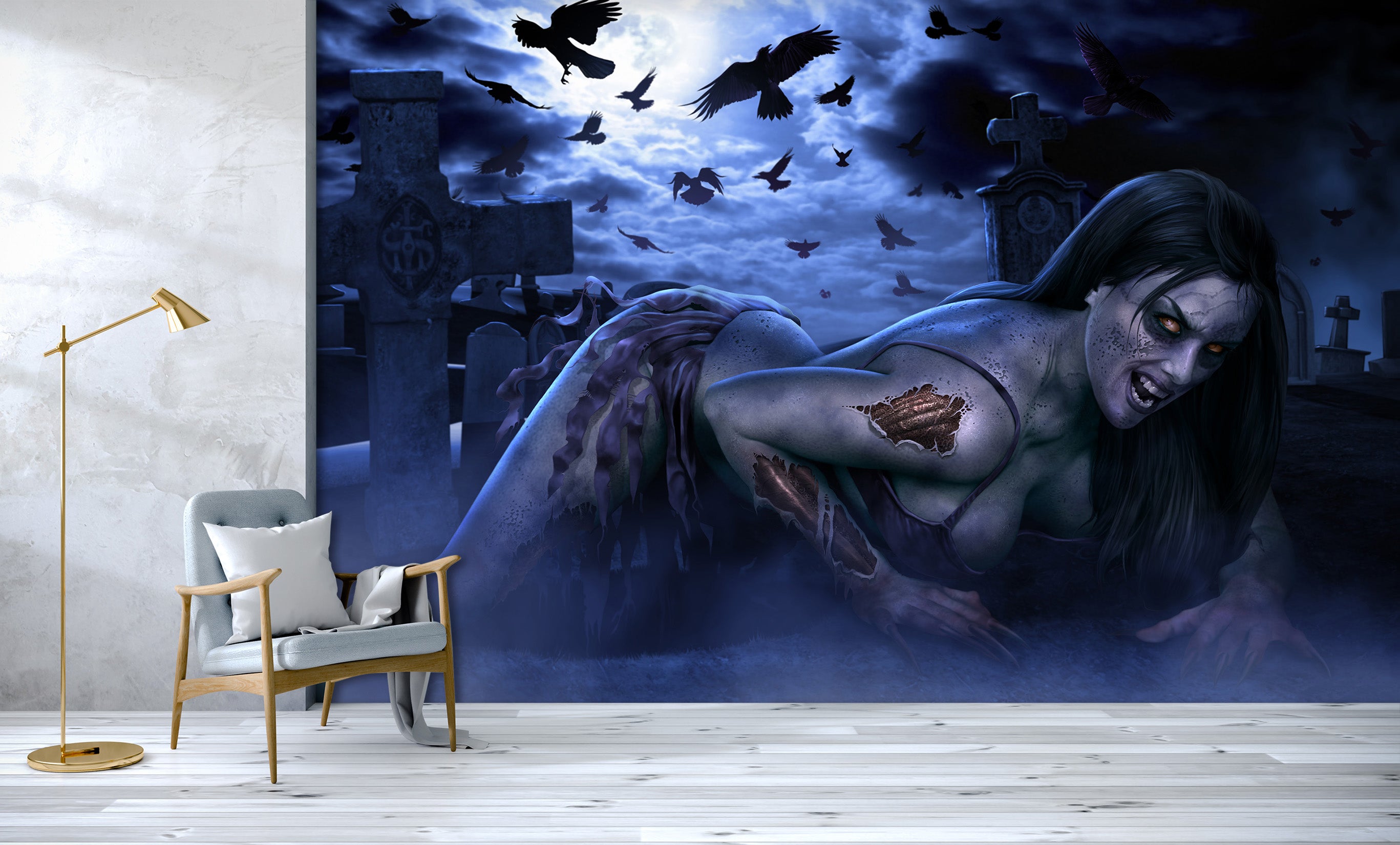3D Woman Night  5007 Tom Wood Wall Mural Wall Murals
