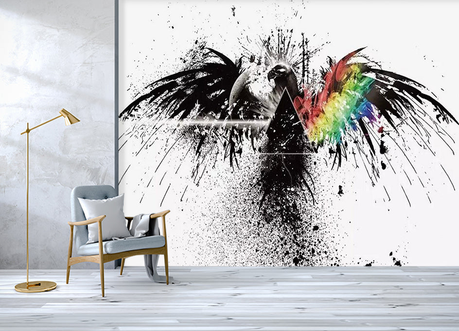 3D Black Eagle Wings WC357 Wall Murals