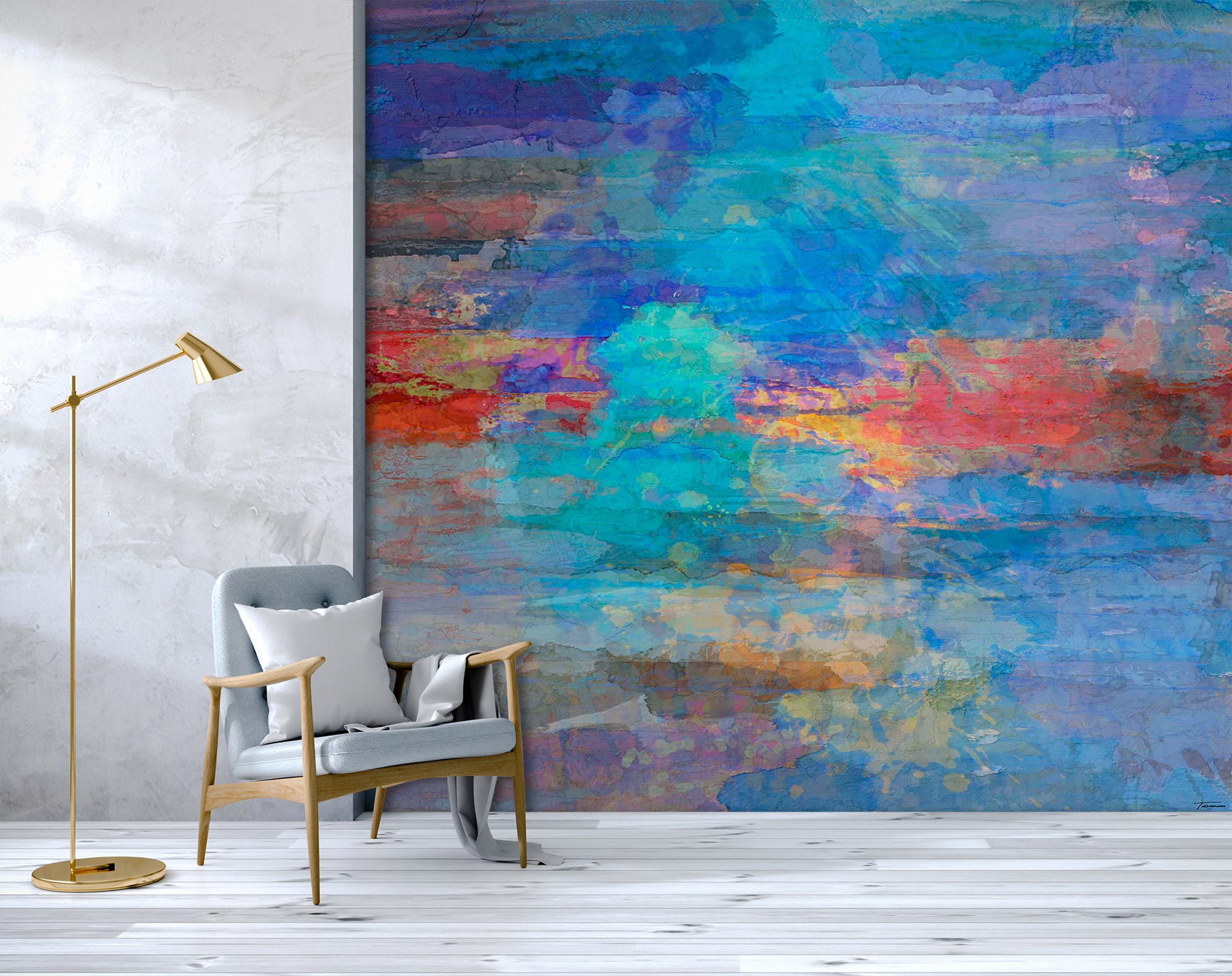 3D Blue Graffiti 1527 Michael Tienhaara Wall Mural Wall Murals