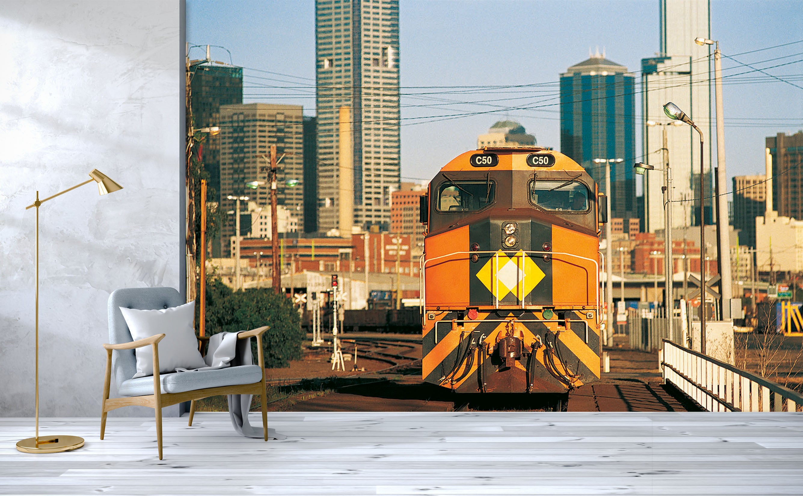 3D Train Head 145 Vehicle Wall Murals