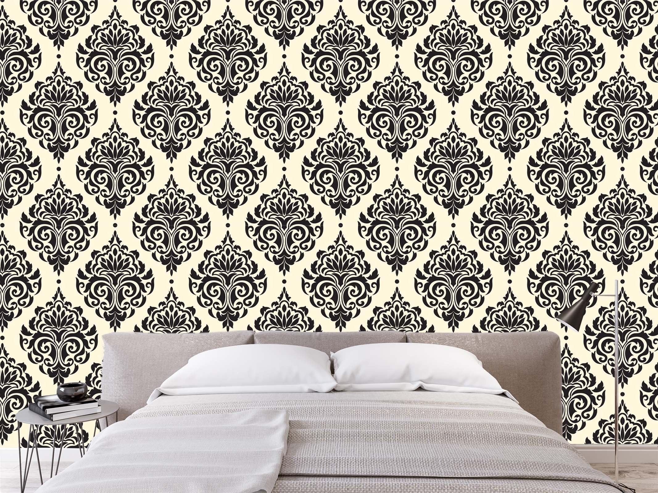 3D Black Flower Pattern 299 Wallpaper AJ Wallpaper 